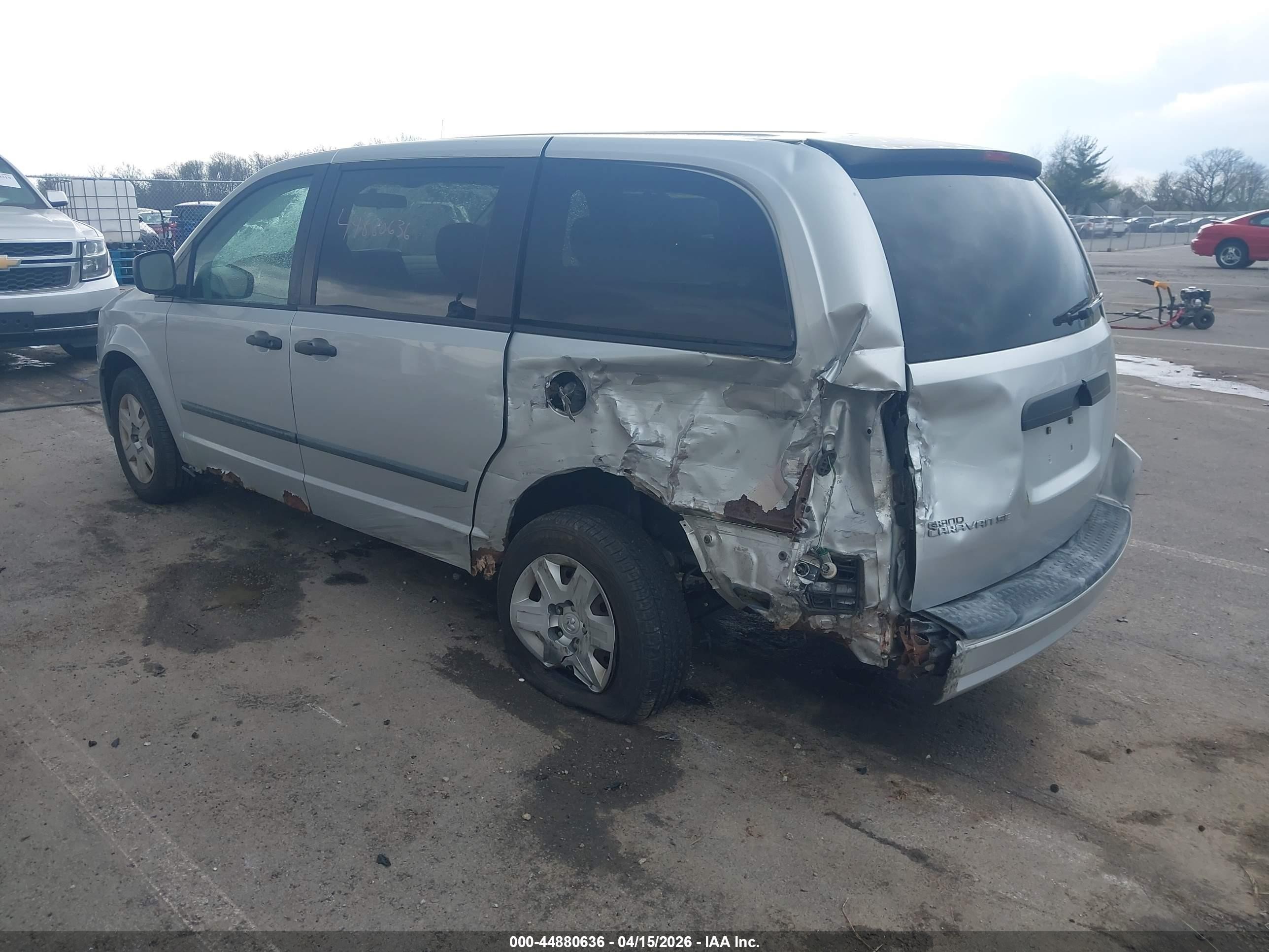 2008 Dodge Grand Caravan Se Серый vin: 1D8HN44H78B159952