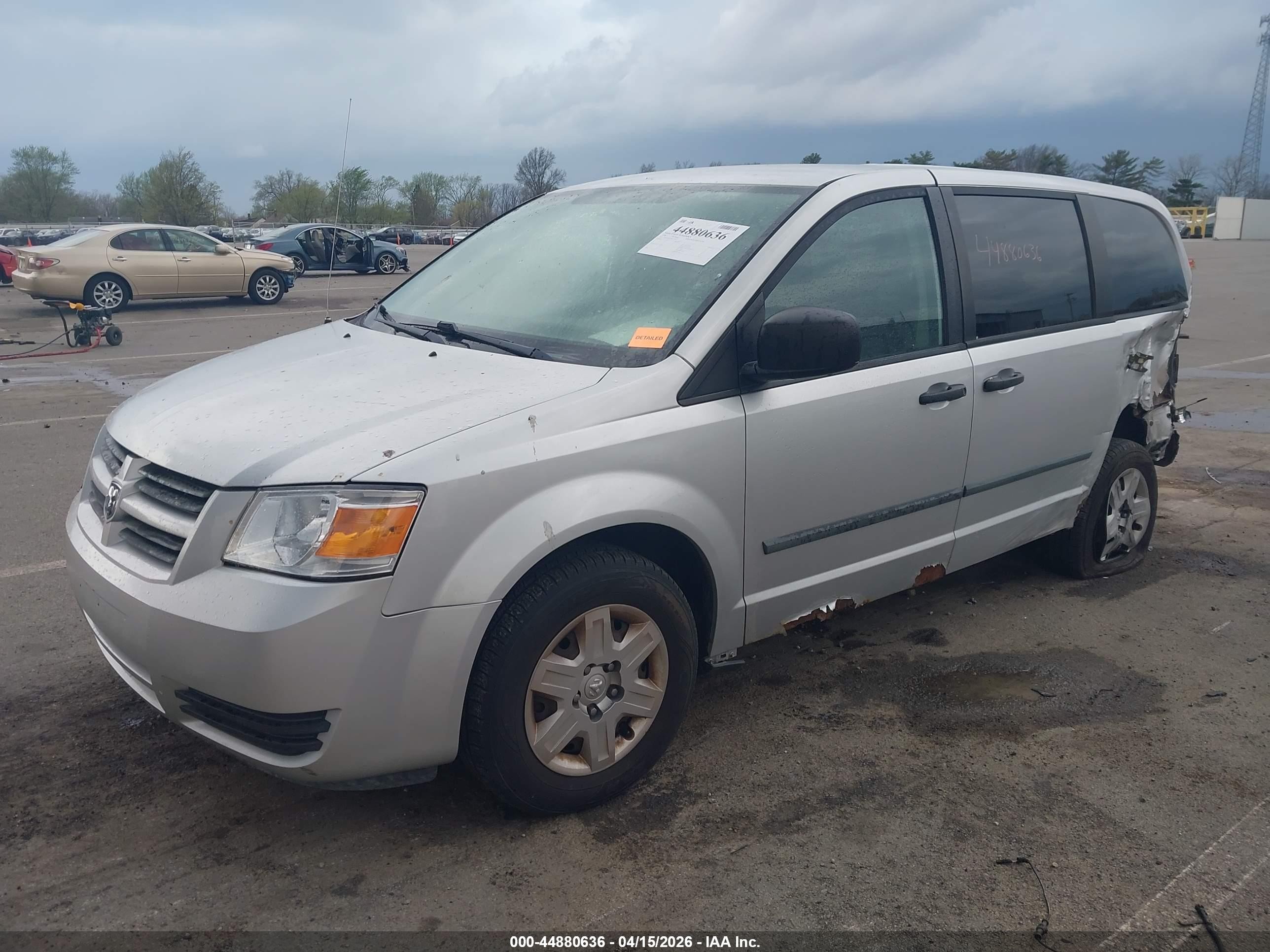 2008 Dodge Grand Caravan Se Серый vin: 1D8HN44H78B159952