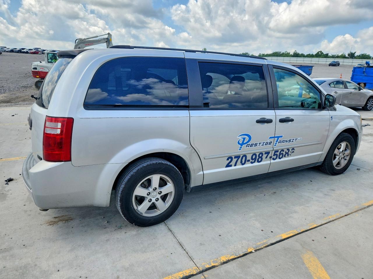 2008 Dodge Grand Caravan Se Silver vin: 1D8HN44H78B184561