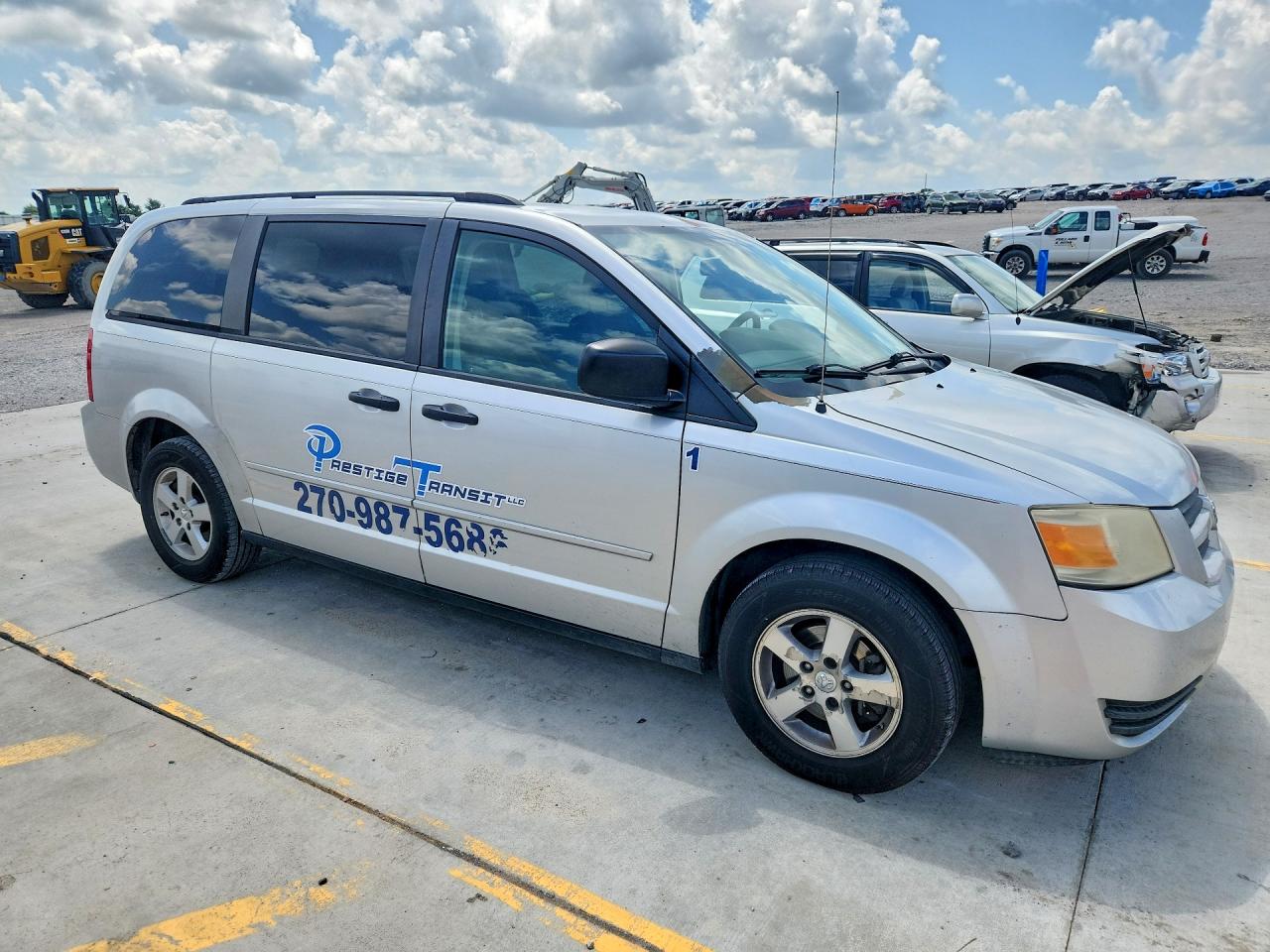 2008 Dodge Grand Caravan Se Silver vin: 1D8HN44H78B184561