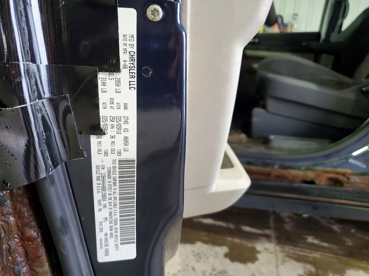2008 Dodge Grand Caravan Se Blue vin: 1D8HN44H88B158664