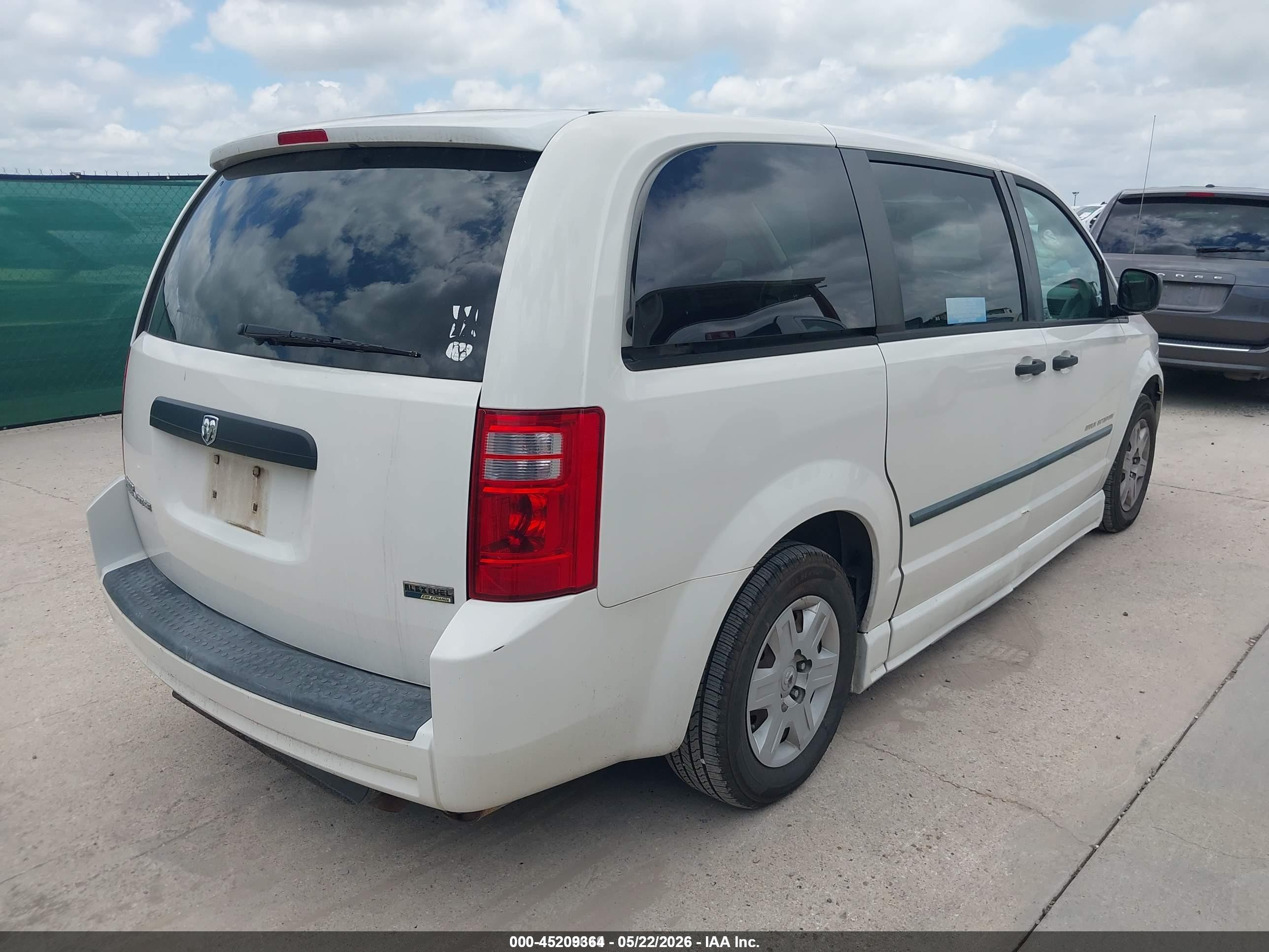 2008 Dodge Grand Caravan Se White vin: 1D8HN44H88B181569