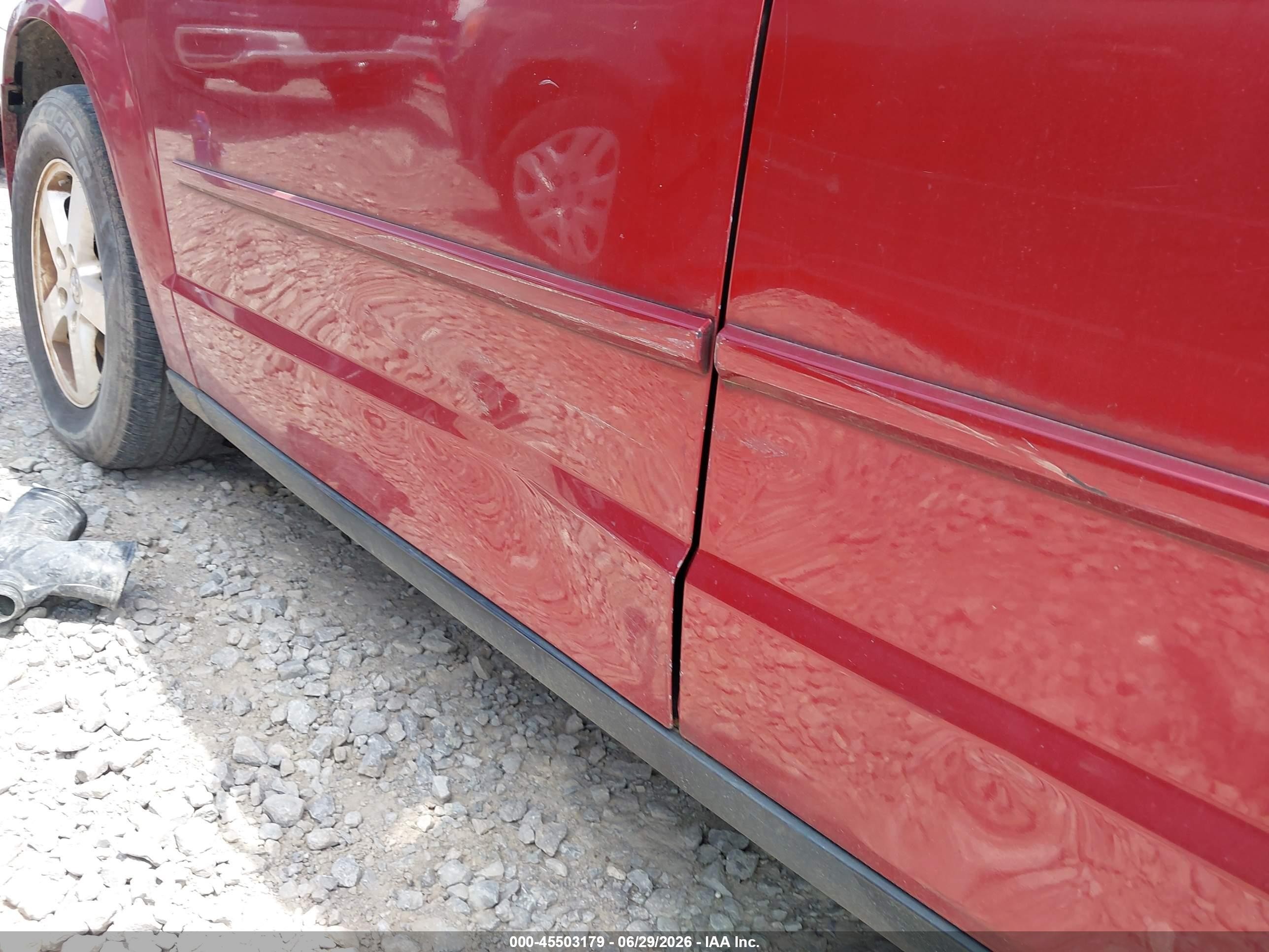 2008 Dodge Grand Caravan Se Red vin: 1D8HN44H98B102930