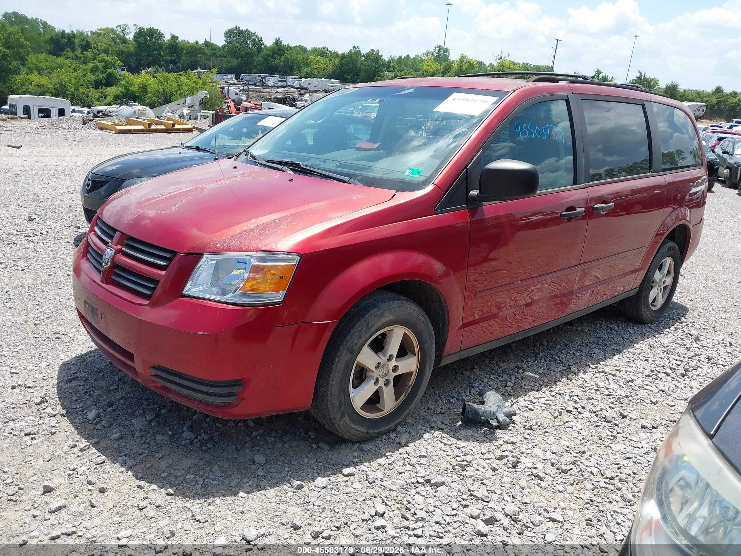2008 Dodge Grand Caravan Se Red vin: 1D8HN44H98B102930
