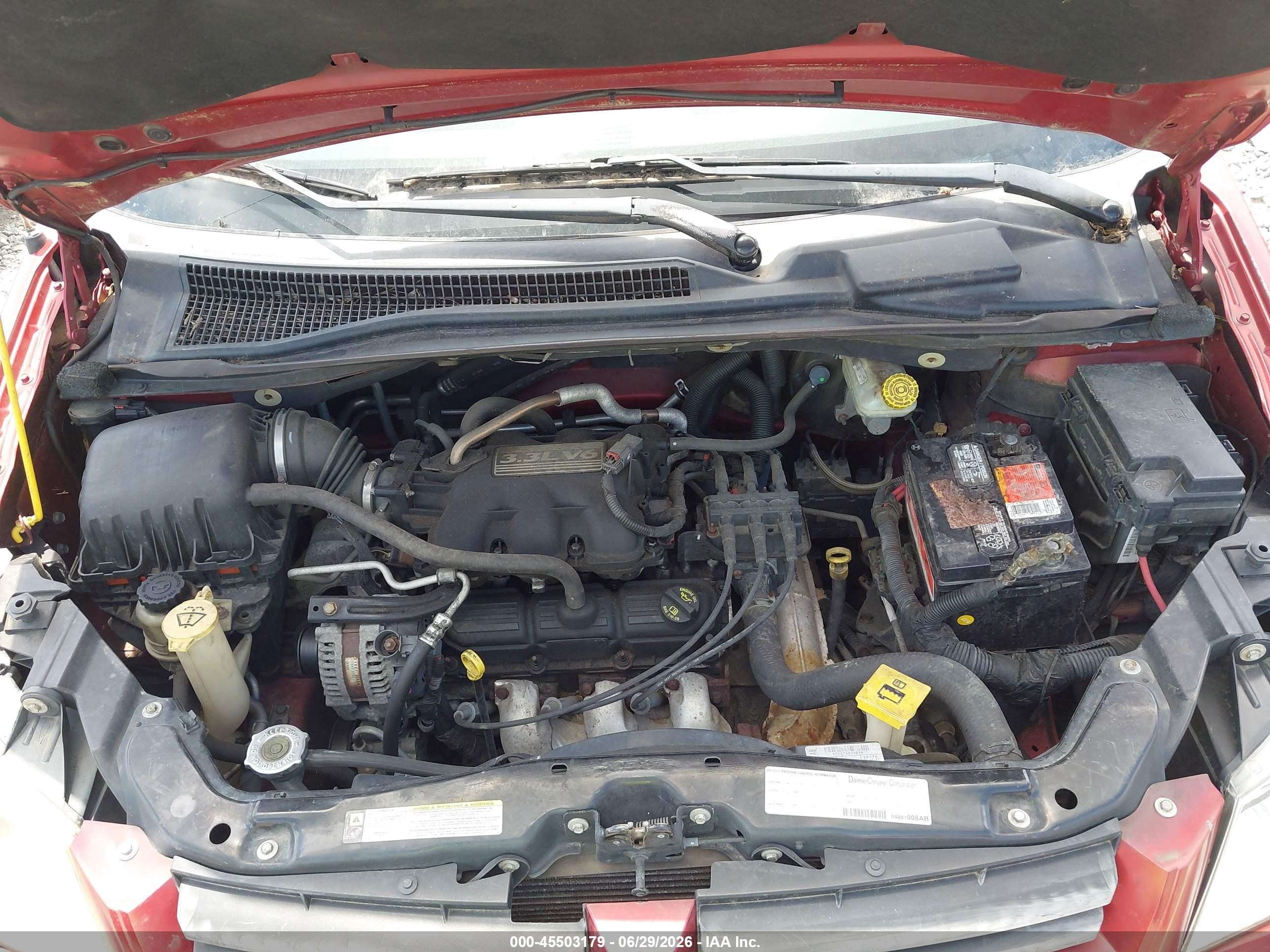 2008 Dodge Grand Caravan Se Red vin: 1D8HN44H98B102930