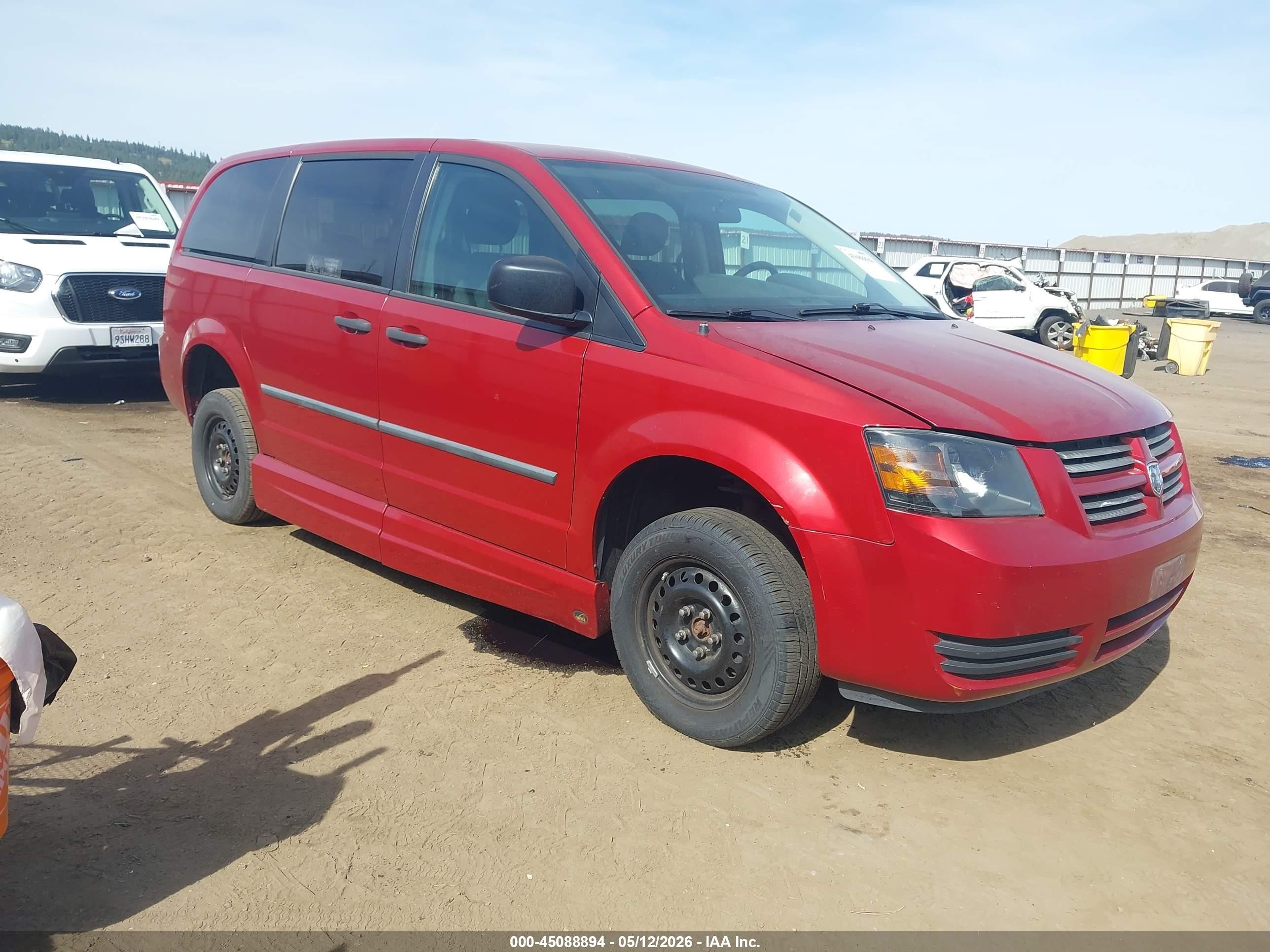 2008 Dodge Grand Caravan Se Red vin: 1D8HN44H98B146300