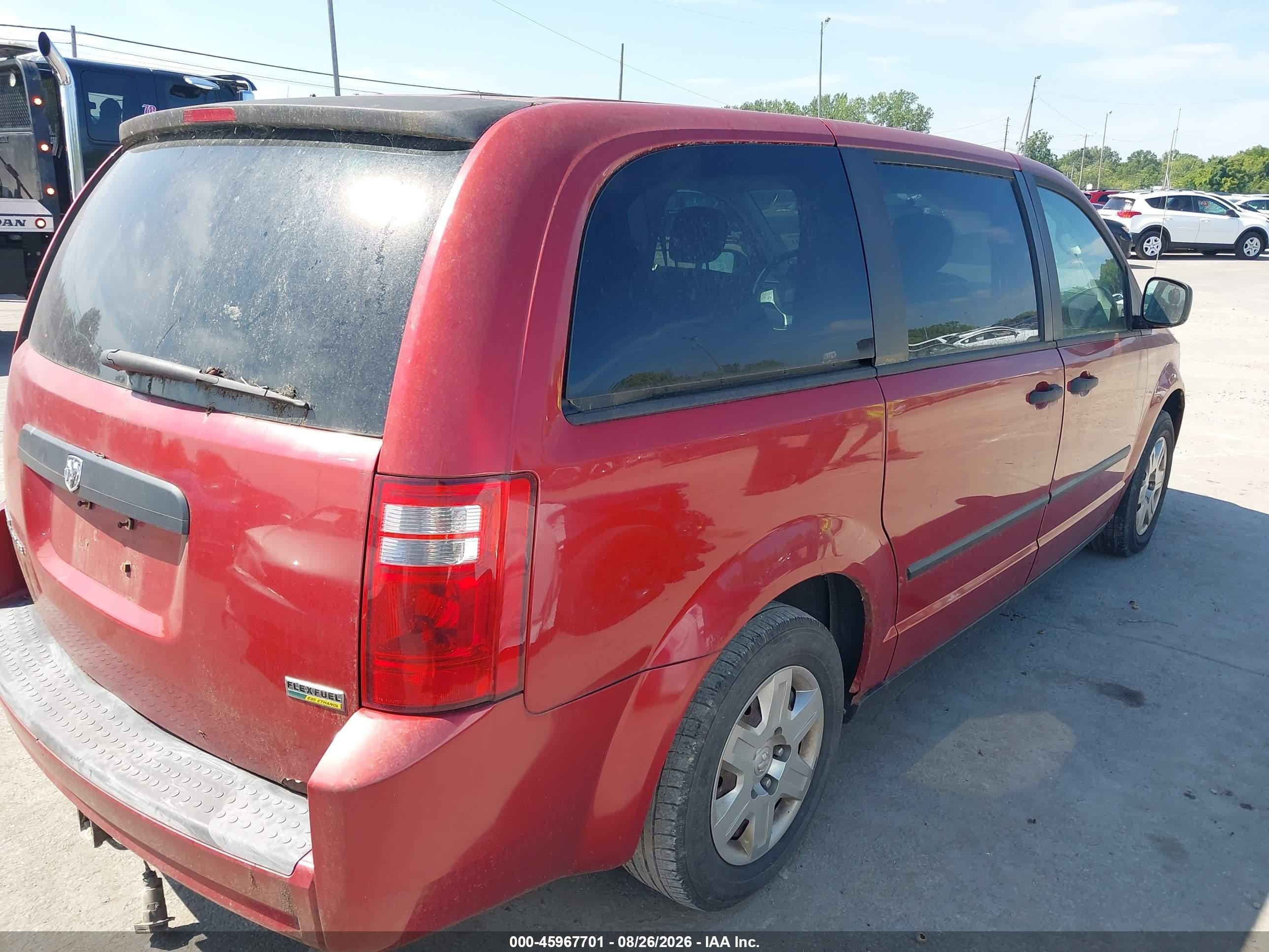 2008 Dodge Grand Caravan Se Red vin: 1D8HN44H98B161718