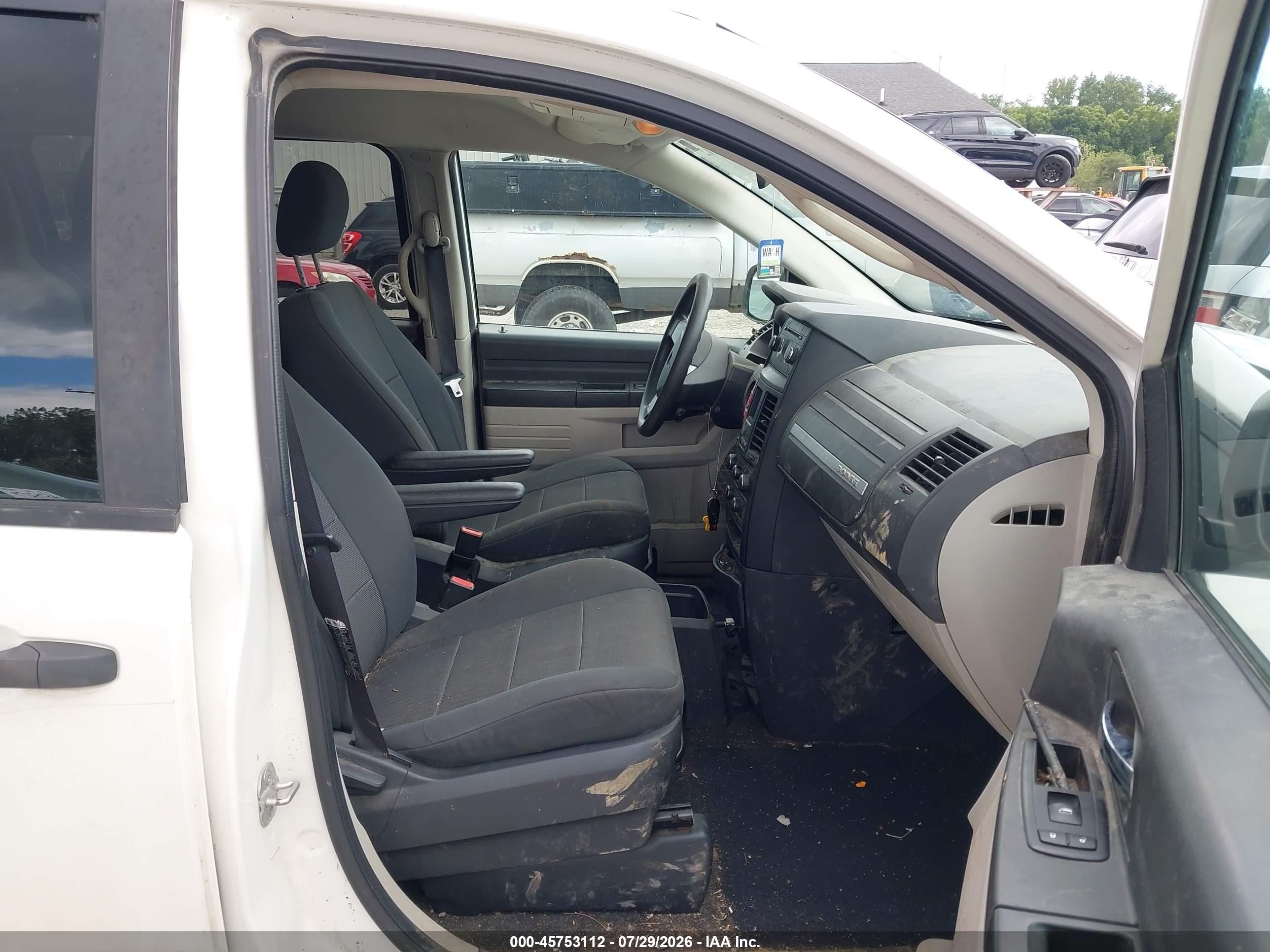 2008 Dodge Grand Caravan Se White vin: 1D8HN44HX8B100748