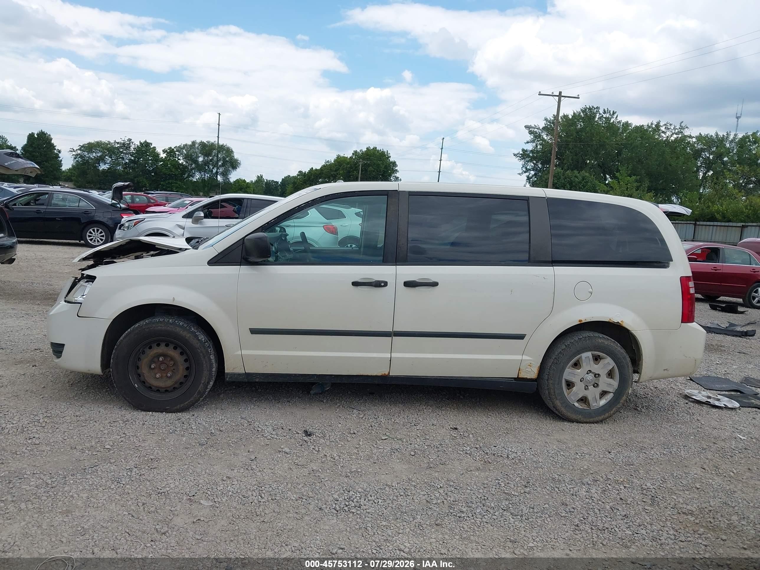 2008 Dodge Grand Caravan Se White vin: 1D8HN44HX8B100748