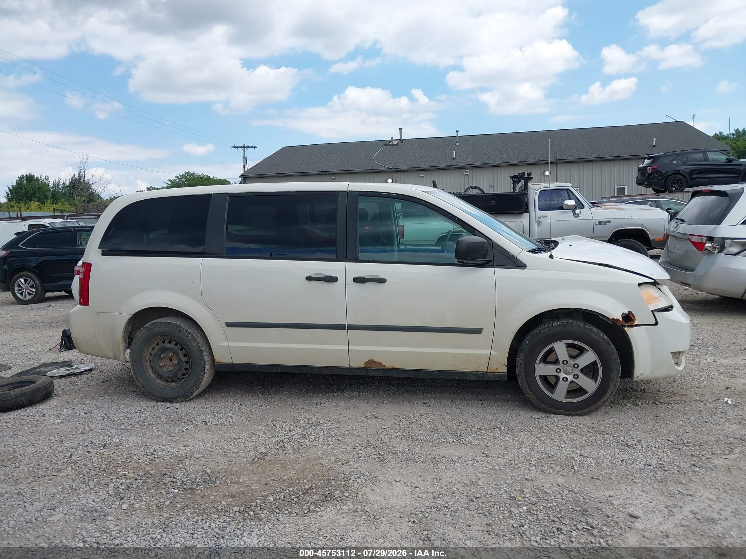 2008 Dodge Grand Caravan Se White vin: 1D8HN44HX8B100748