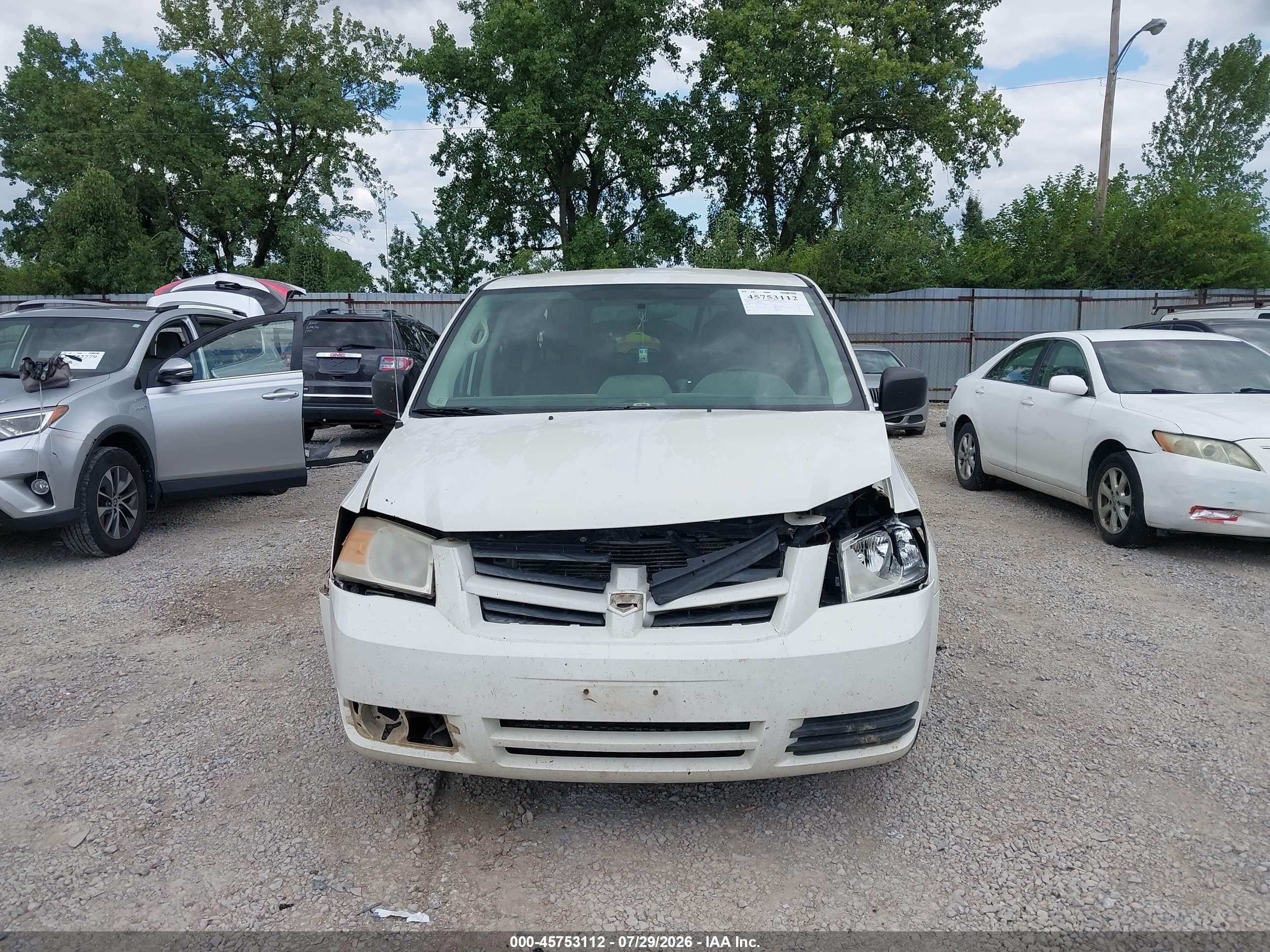 2008 Dodge Grand Caravan Se White vin: 1D8HN44HX8B100748