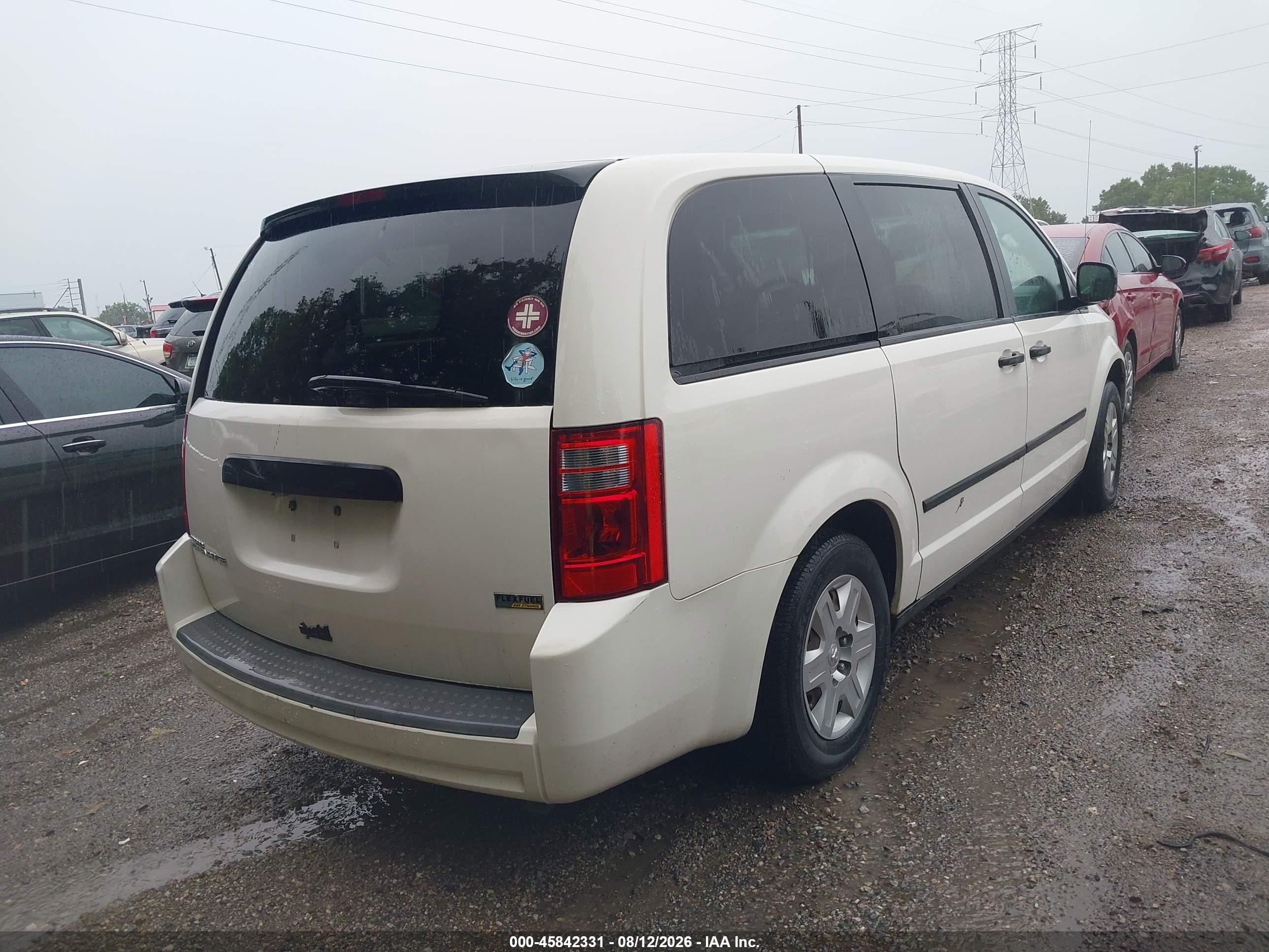 2008 Dodge Grand Caravan Se White vin: 1D8HN44HX8B113659