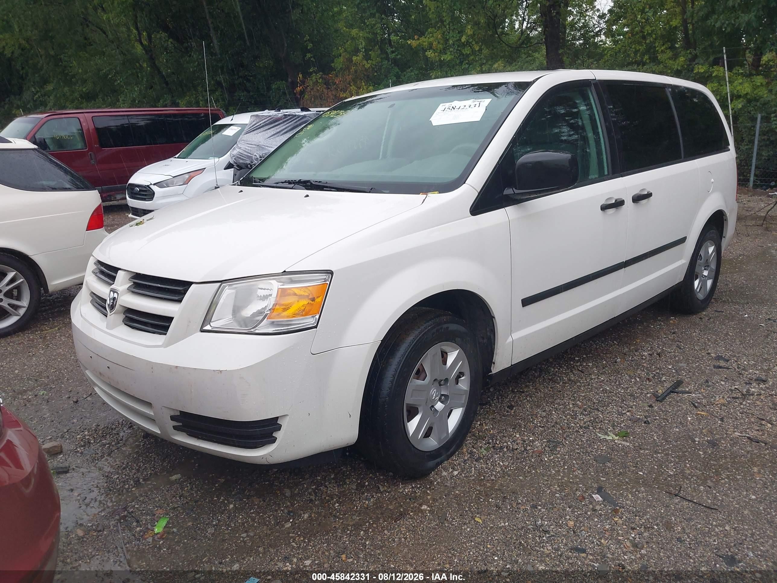 2008 Dodge Grand Caravan Se White vin: 1D8HN44HX8B113659