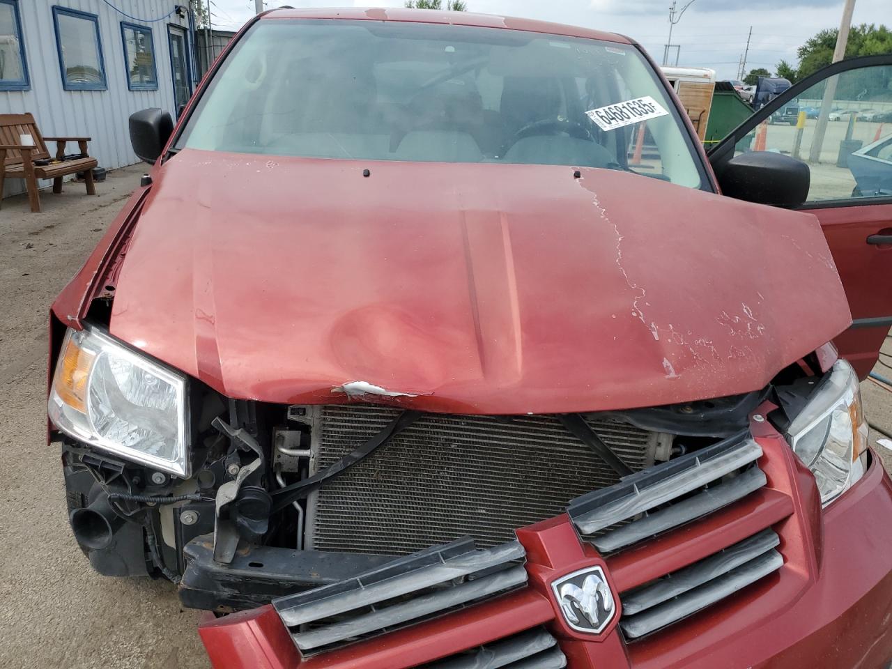 2008 Dodge Grand Caravan Se Red vin: 1D8HN44HX8B180004