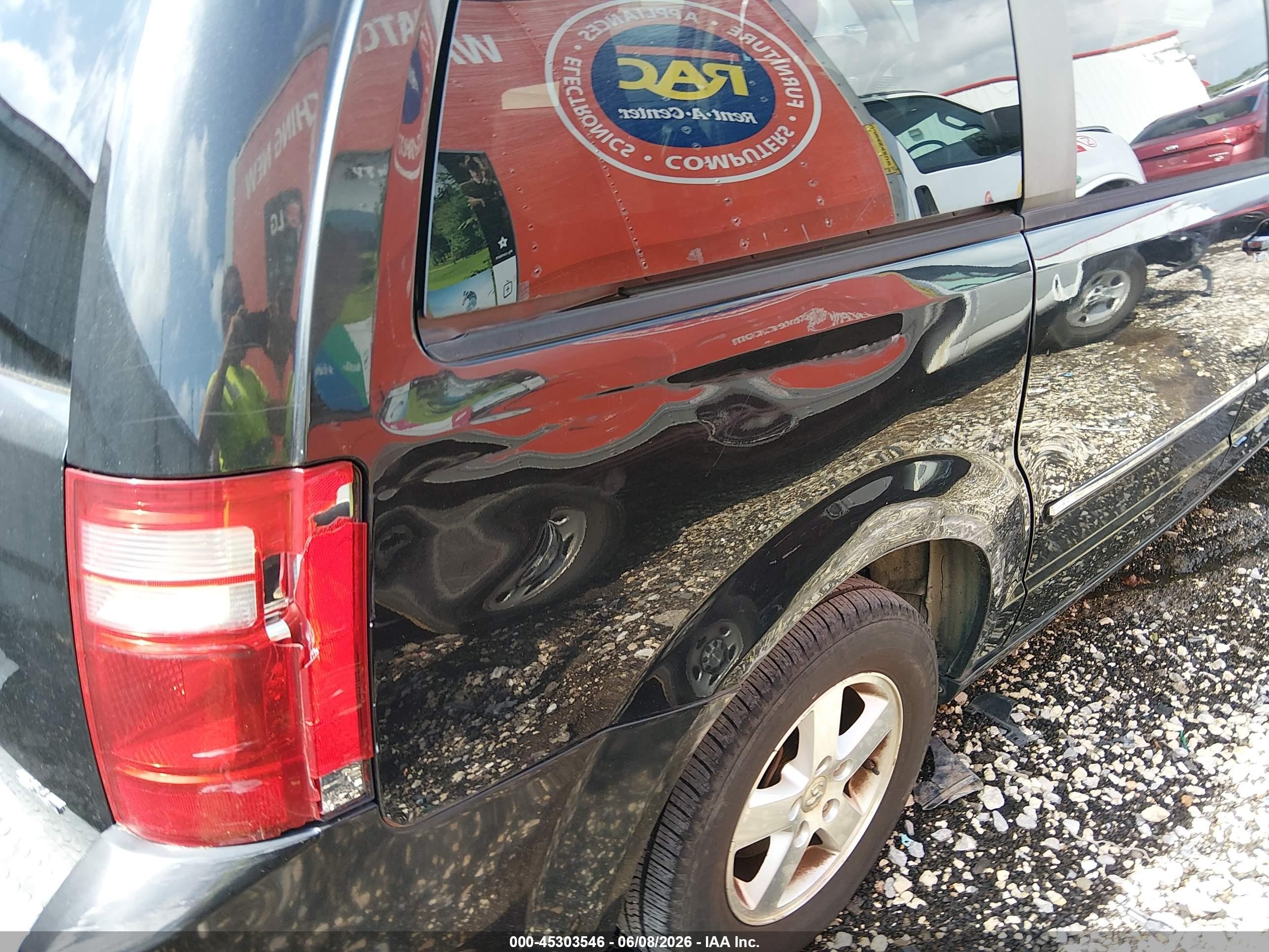 2008 Dodge Grand Caravan Sxt Black vin: 1D8HN54P08B162348