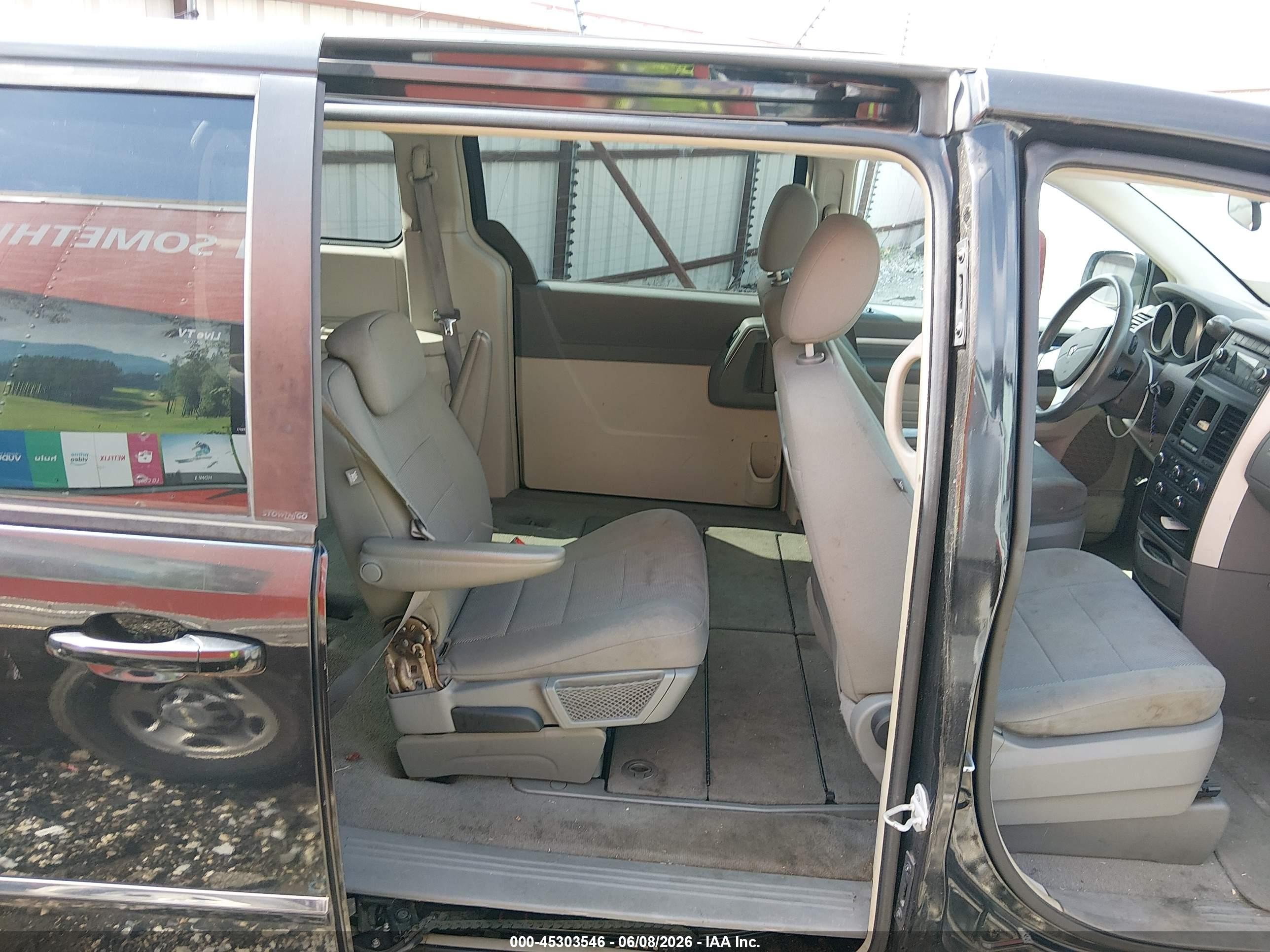 2008 Dodge Grand Caravan Sxt Black vin: 1D8HN54P08B162348