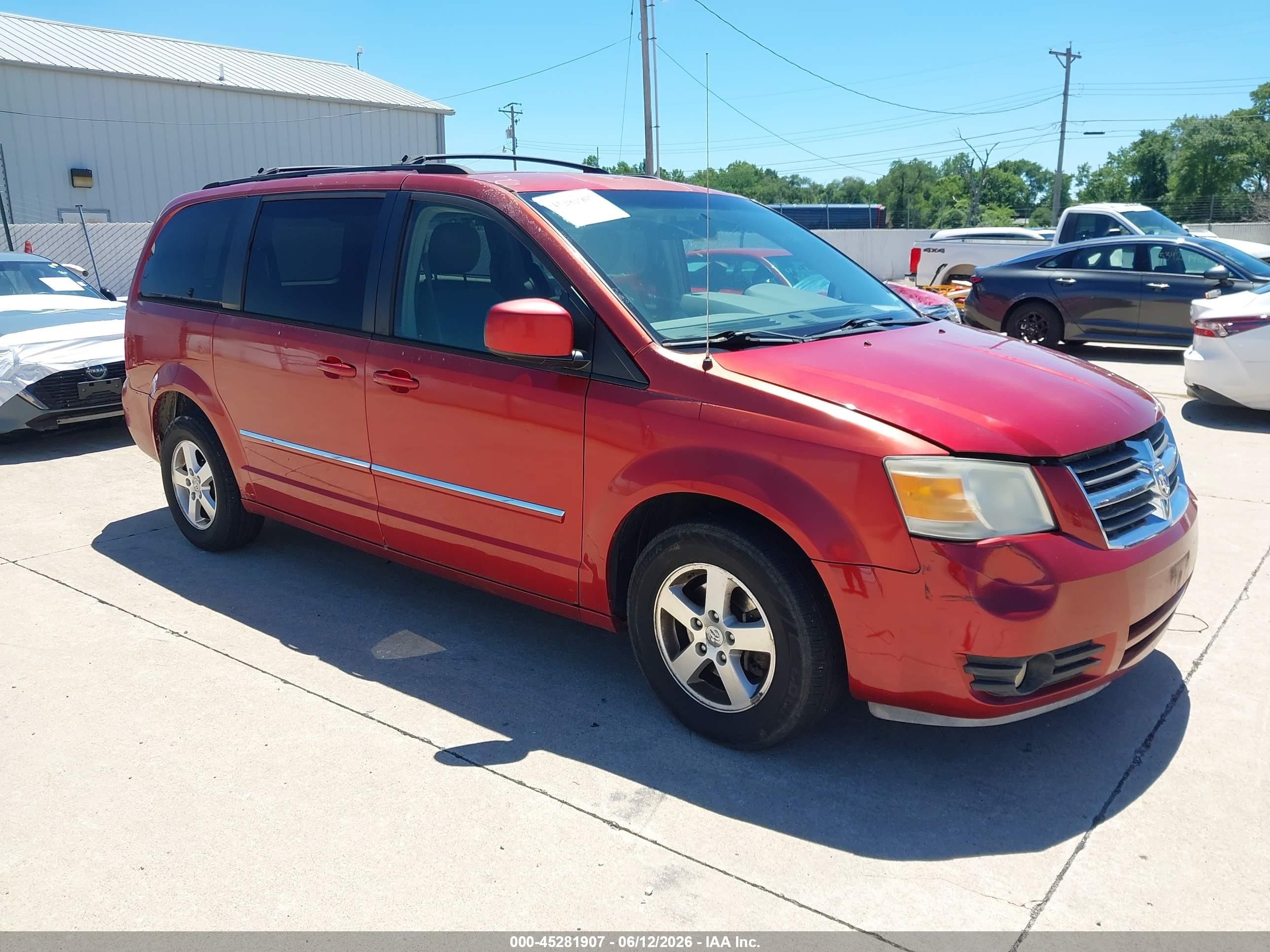 2008 Dodge Grand Caravan Sxt Красный vin: 1D8HN54P18B129584