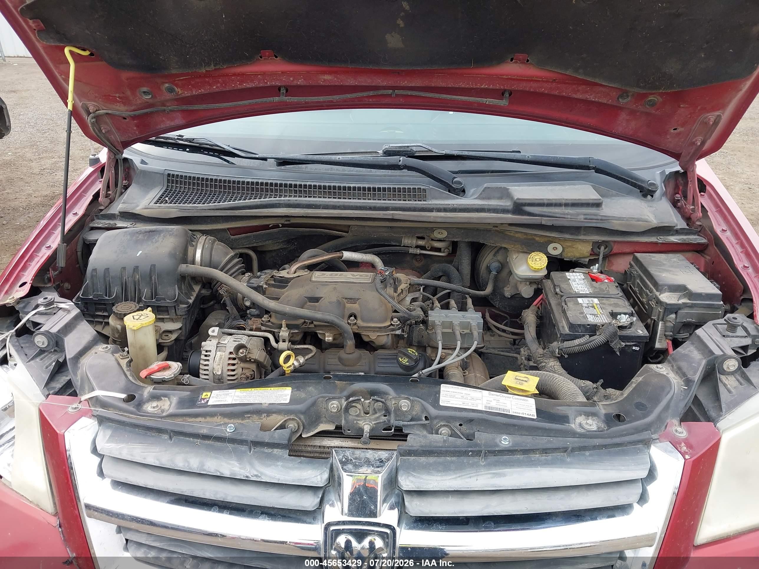 2008 Dodge Grand Caravan Sxt Красный vin: 1D8HN54P18B140441