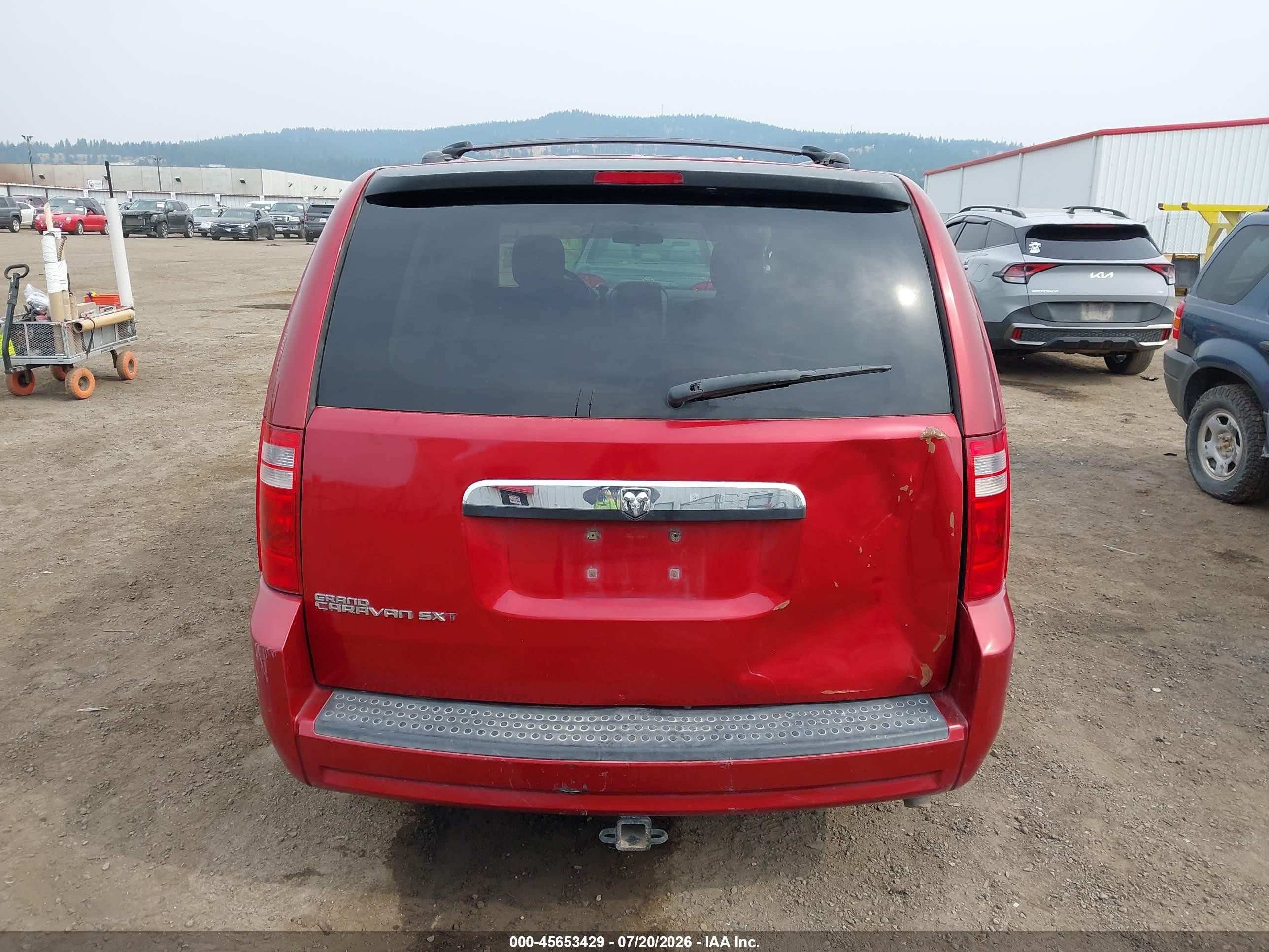 2008 Dodge Grand Caravan Sxt Красный vin: 1D8HN54P18B140441