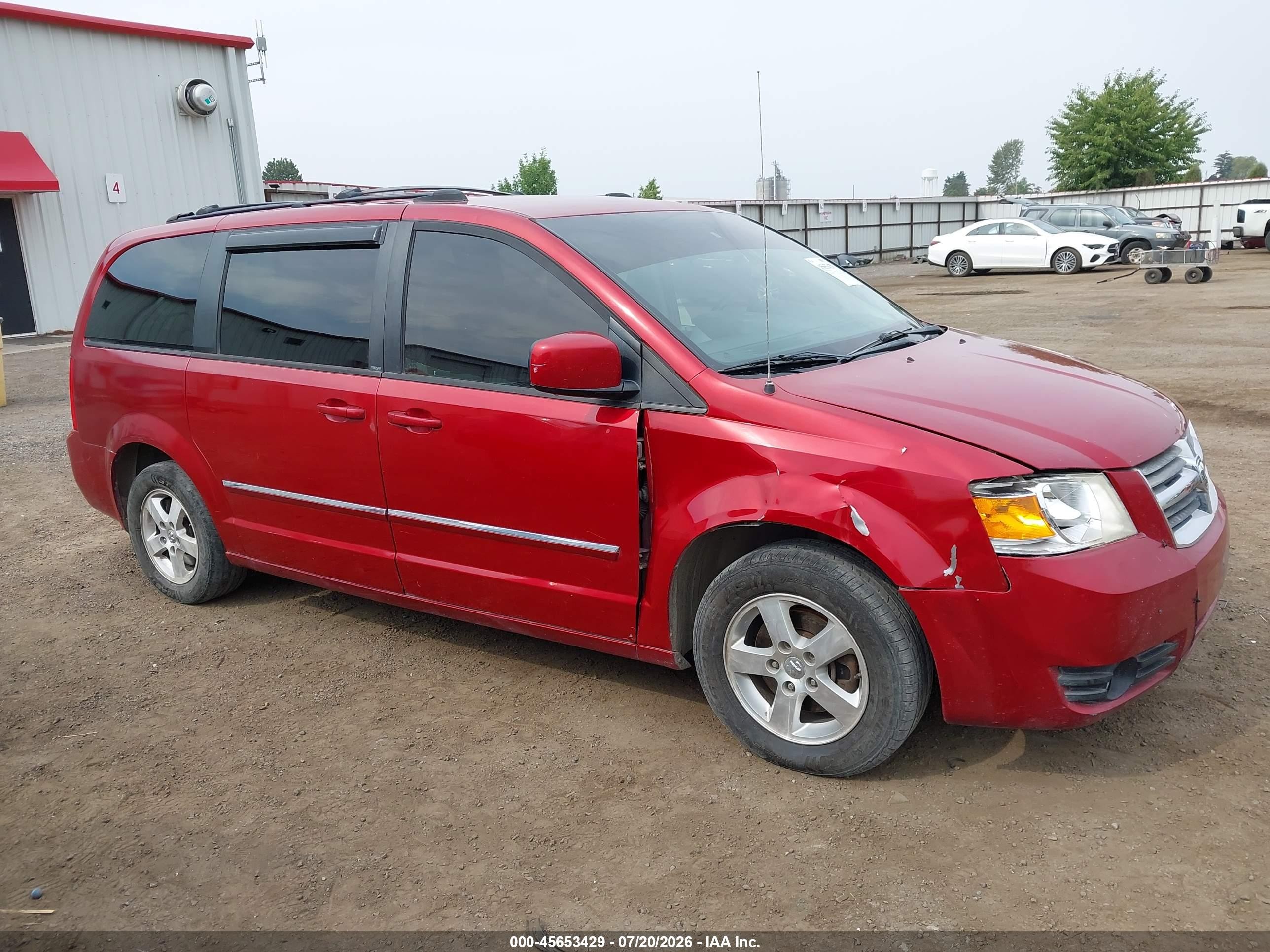 2008 Dodge Grand Caravan Sxt Красный vin: 1D8HN54P18B140441