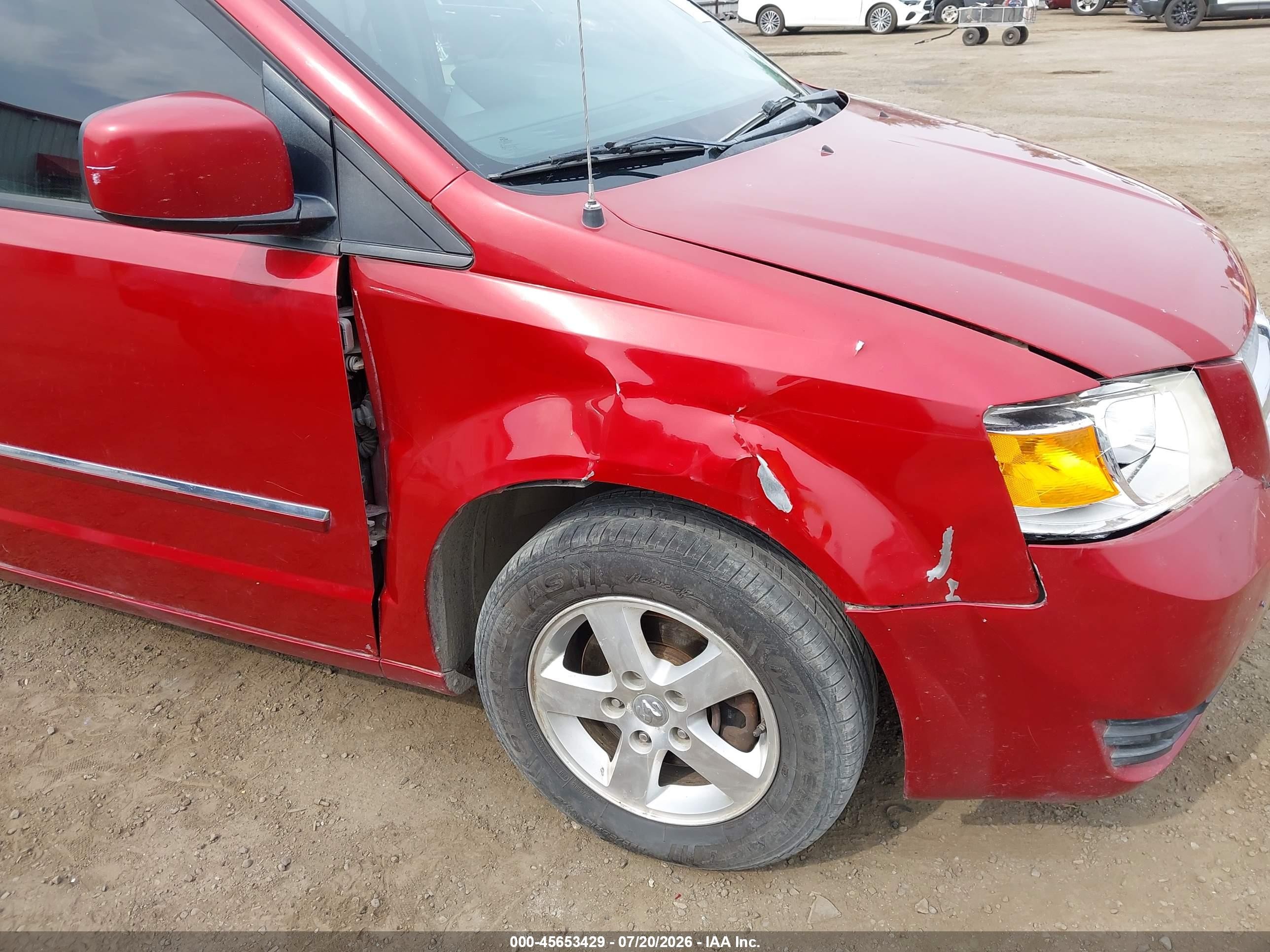 2008 Dodge Grand Caravan Sxt Красный vin: 1D8HN54P18B140441