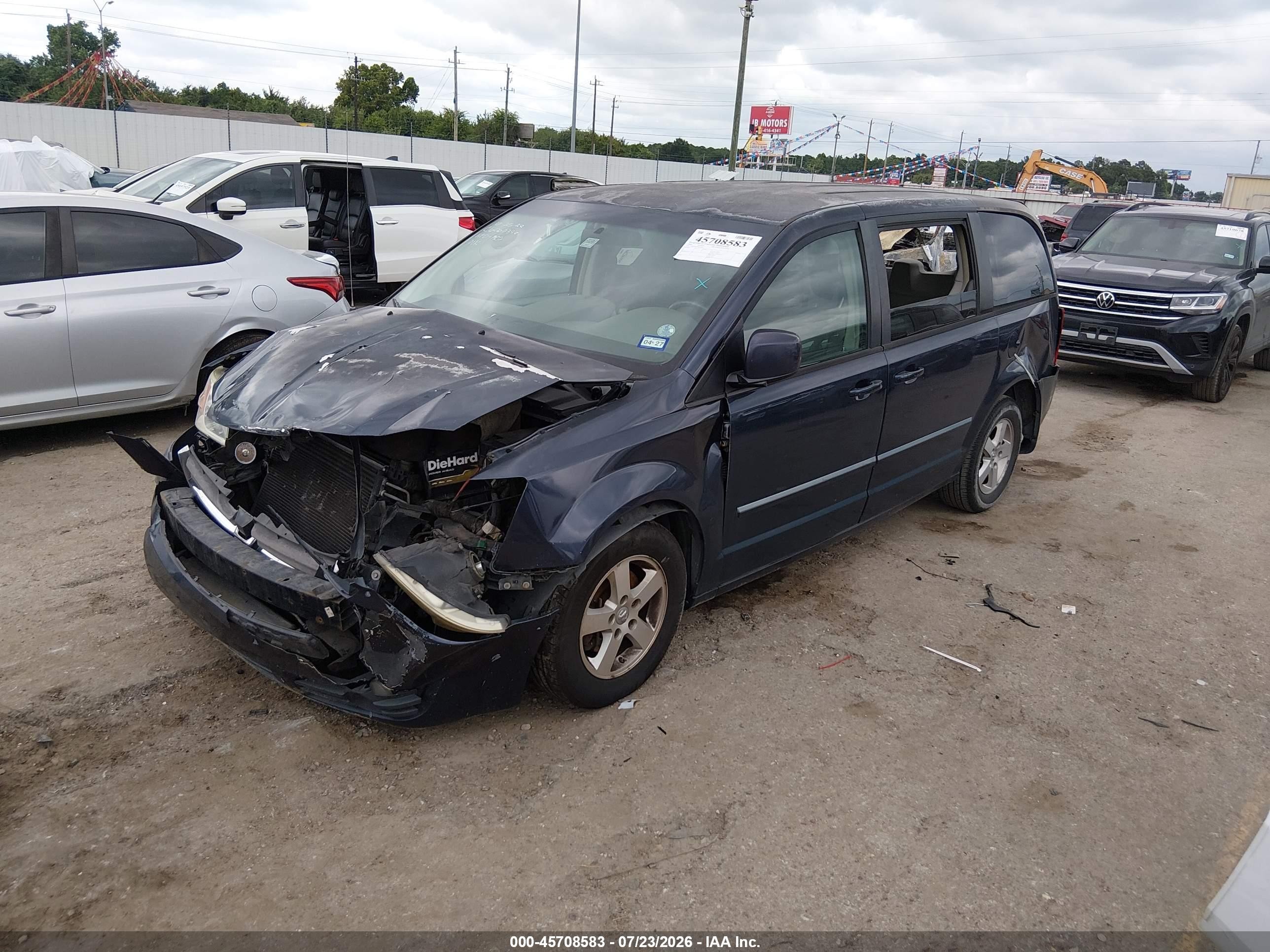 2008 Dodge Grand Caravan Sxt Blue vin: 1D8HN54P28B105875