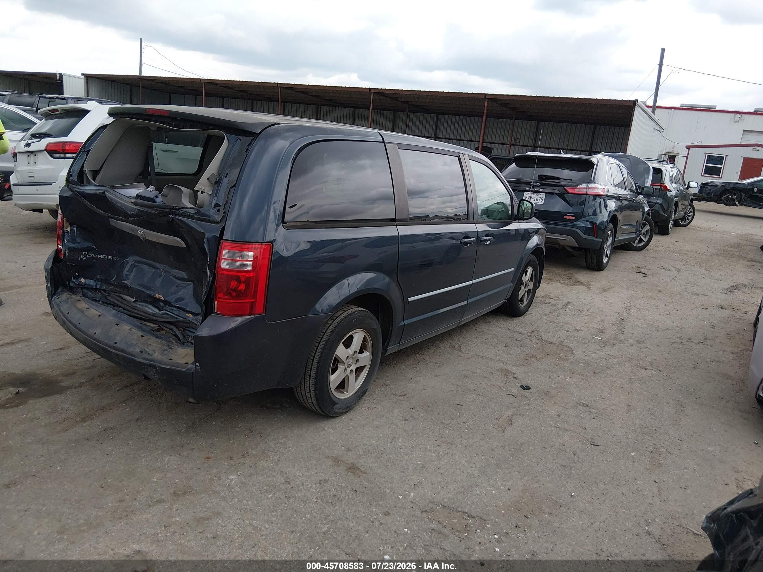 2008 Dodge Grand Caravan Sxt Blue vin: 1D8HN54P28B105875