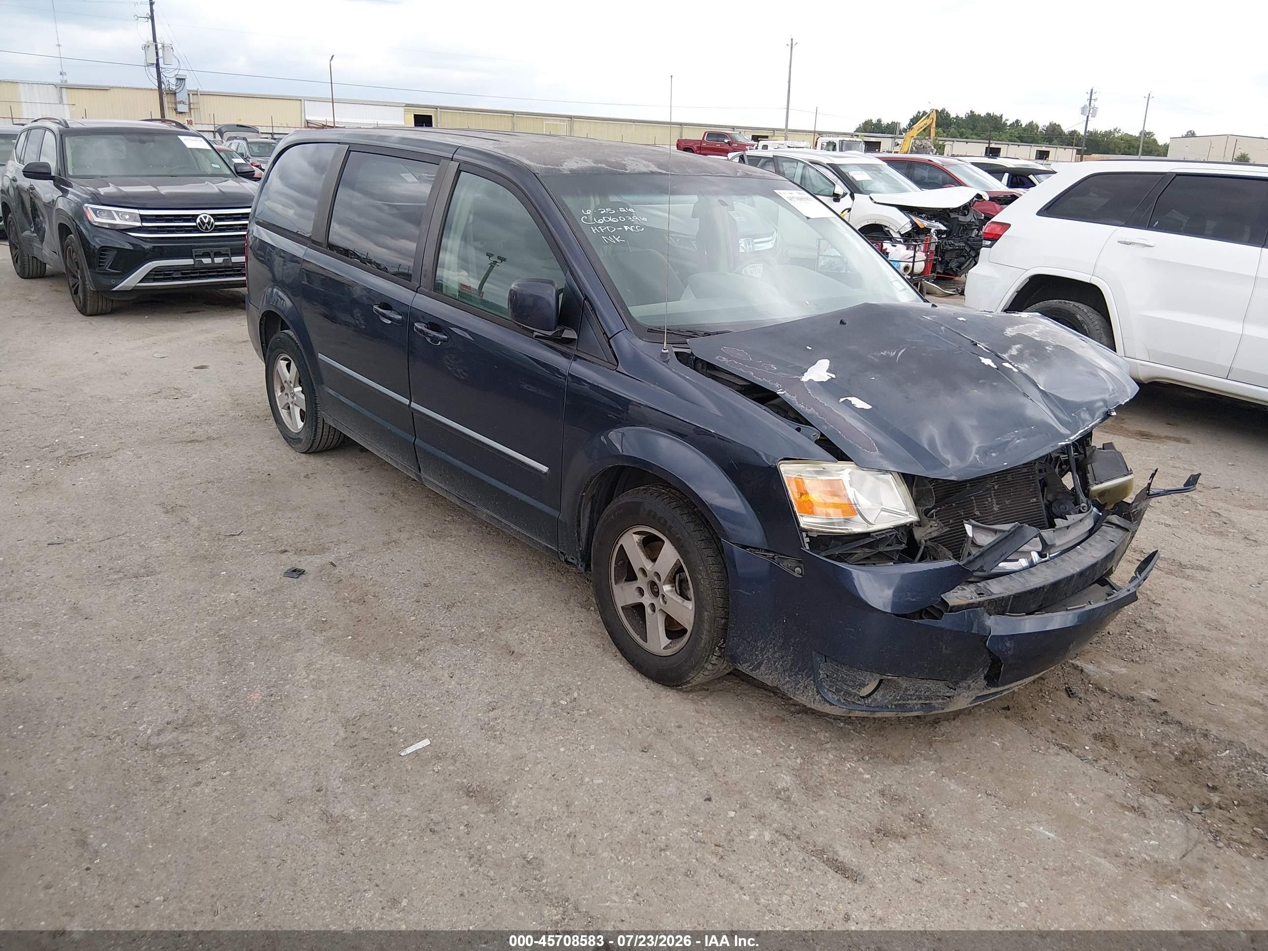 2008 Dodge Grand Caravan Sxt Blue vin: 1D8HN54P28B105875