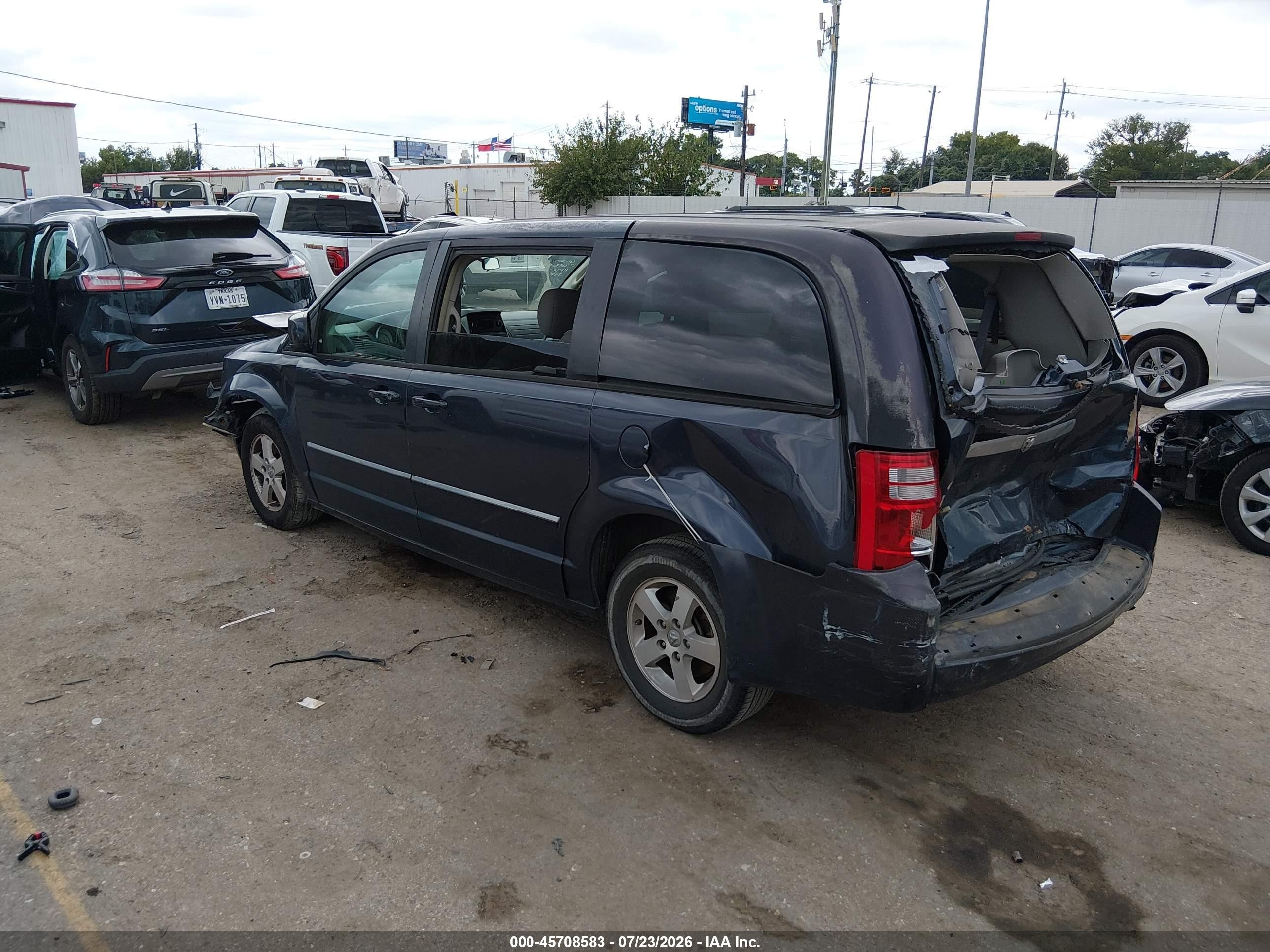 2008 Dodge Grand Caravan Sxt Blue vin: 1D8HN54P28B105875