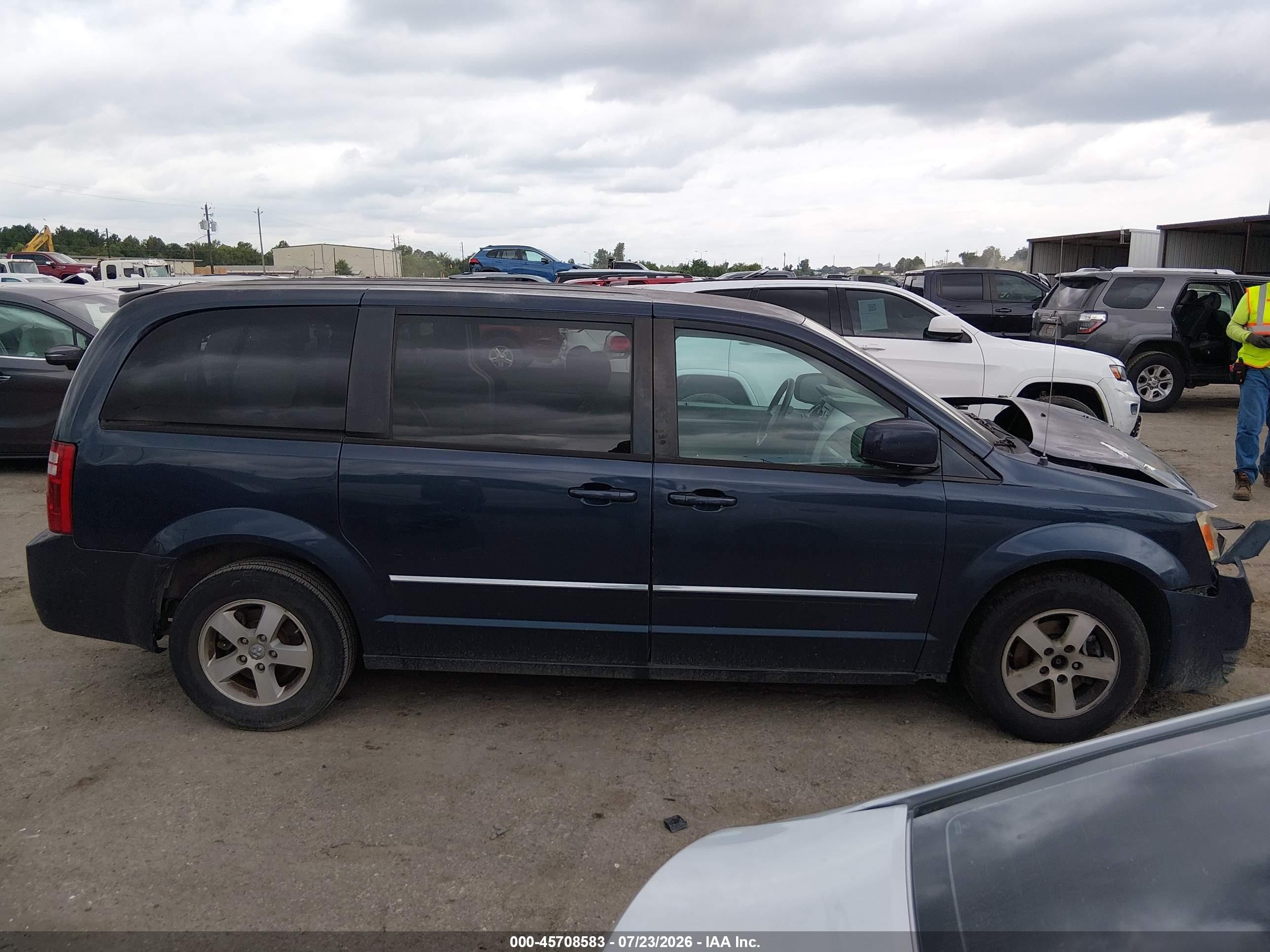 2008 Dodge Grand Caravan Sxt Blue vin: 1D8HN54P28B105875