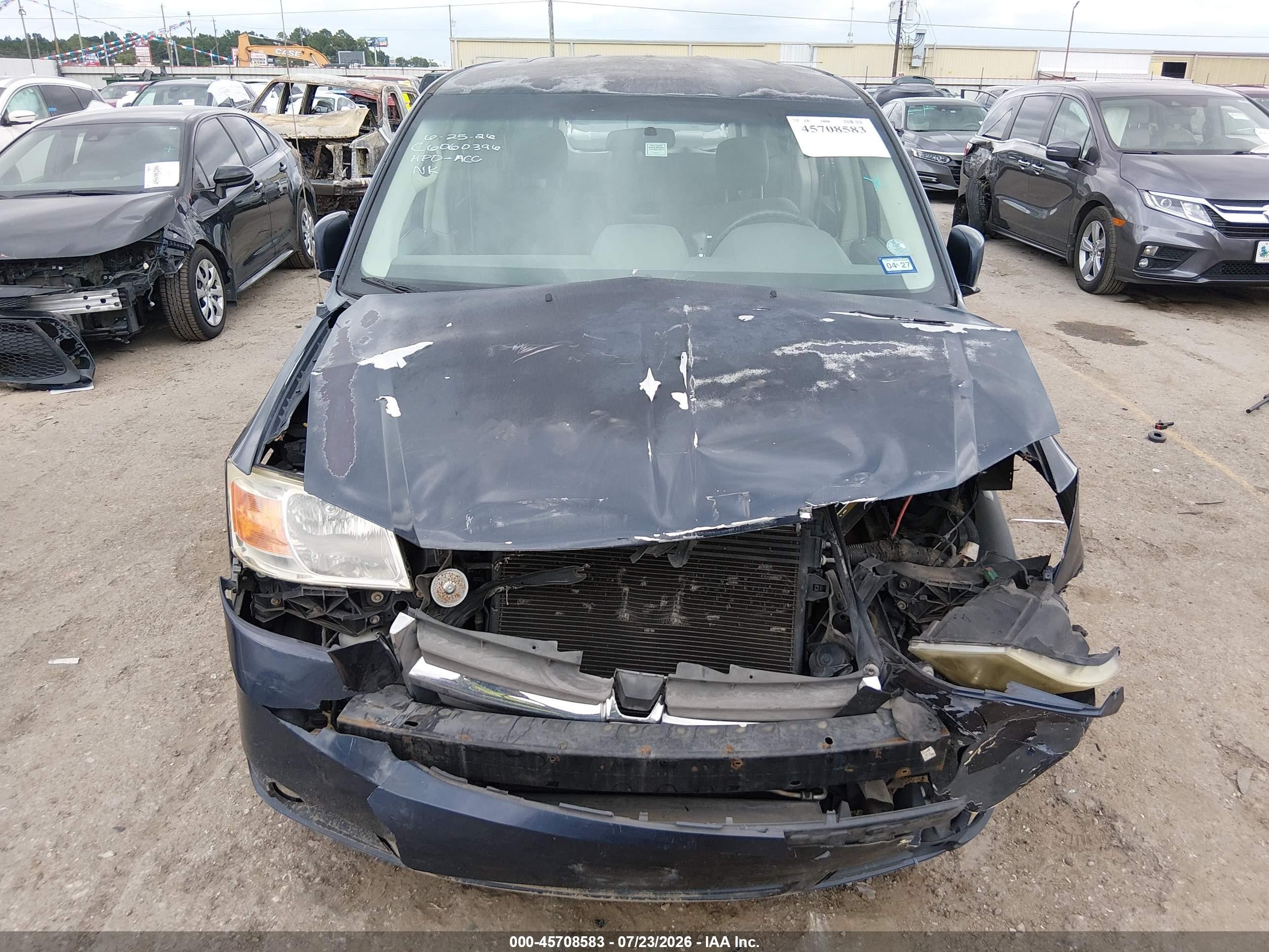 2008 Dodge Grand Caravan Sxt Blue vin: 1D8HN54P28B105875