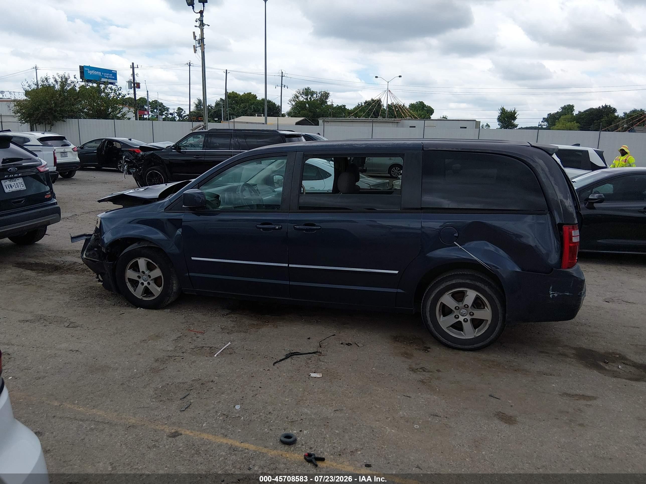 2008 Dodge Grand Caravan Sxt Blue vin: 1D8HN54P28B105875