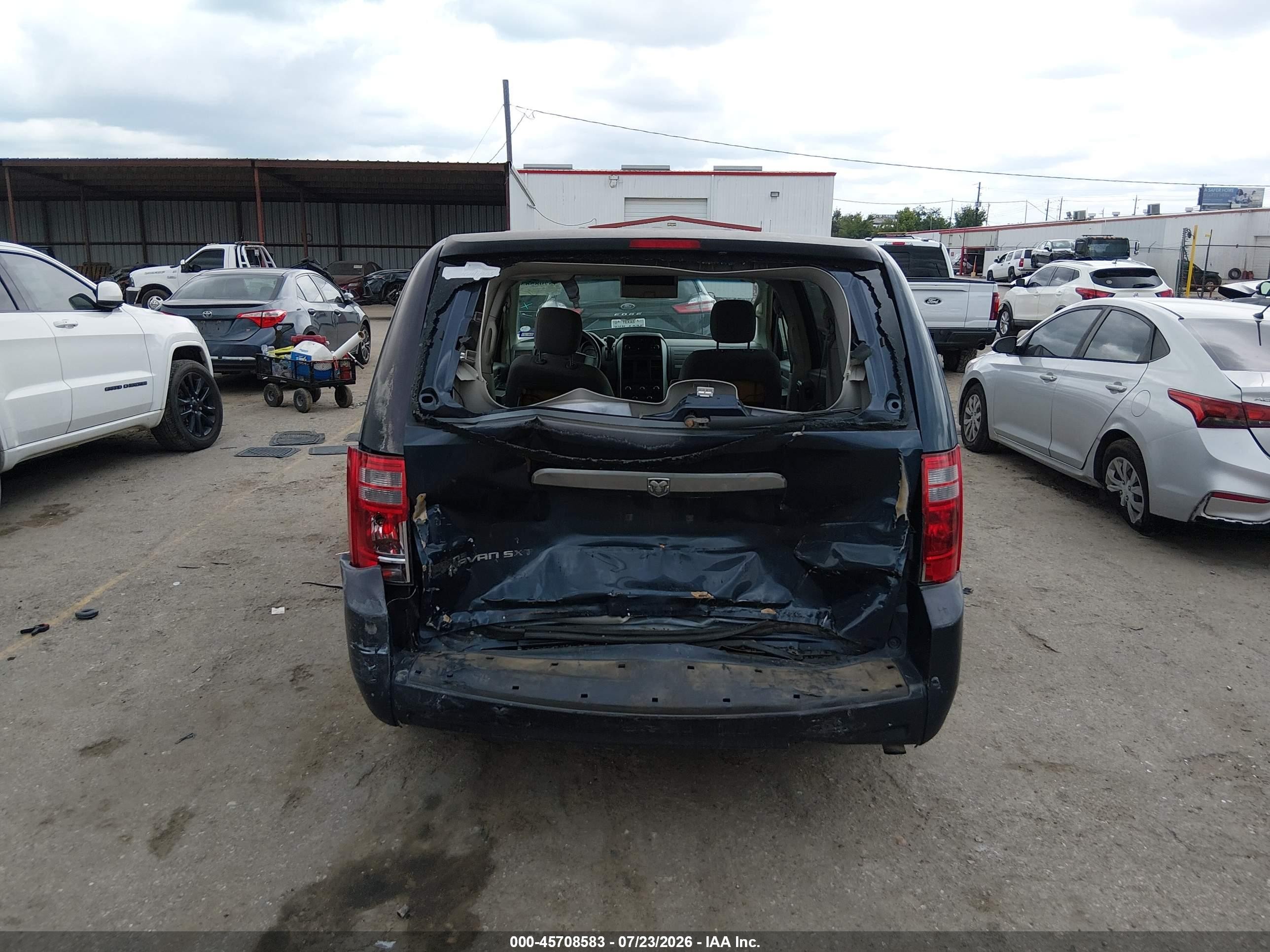 2008 Dodge Grand Caravan Sxt Blue vin: 1D8HN54P28B105875
