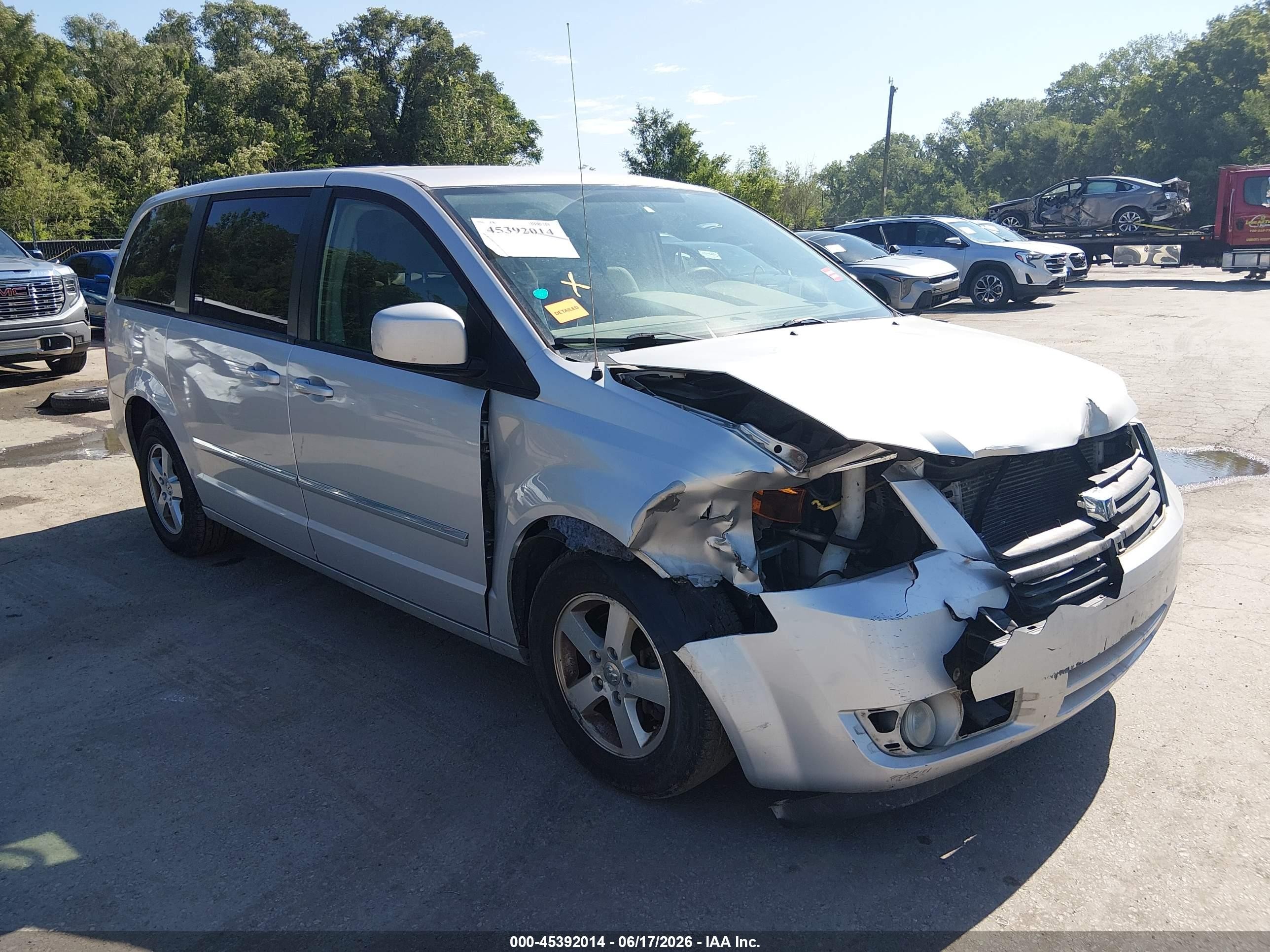 2008 Dodge Grand Caravan Sxt Silver vin: 1D8HN54P38B104024