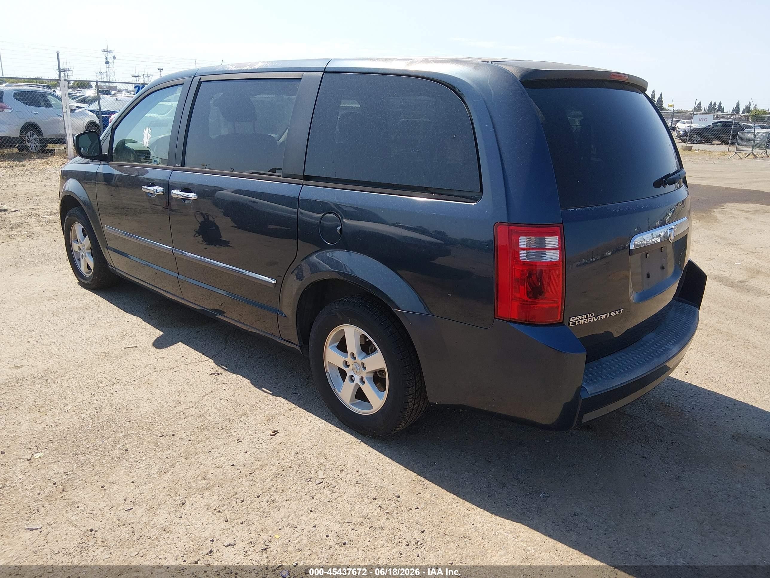 2008 Dodge Grand Caravan Sxt Blue vin: 1D8HN54P48B116487