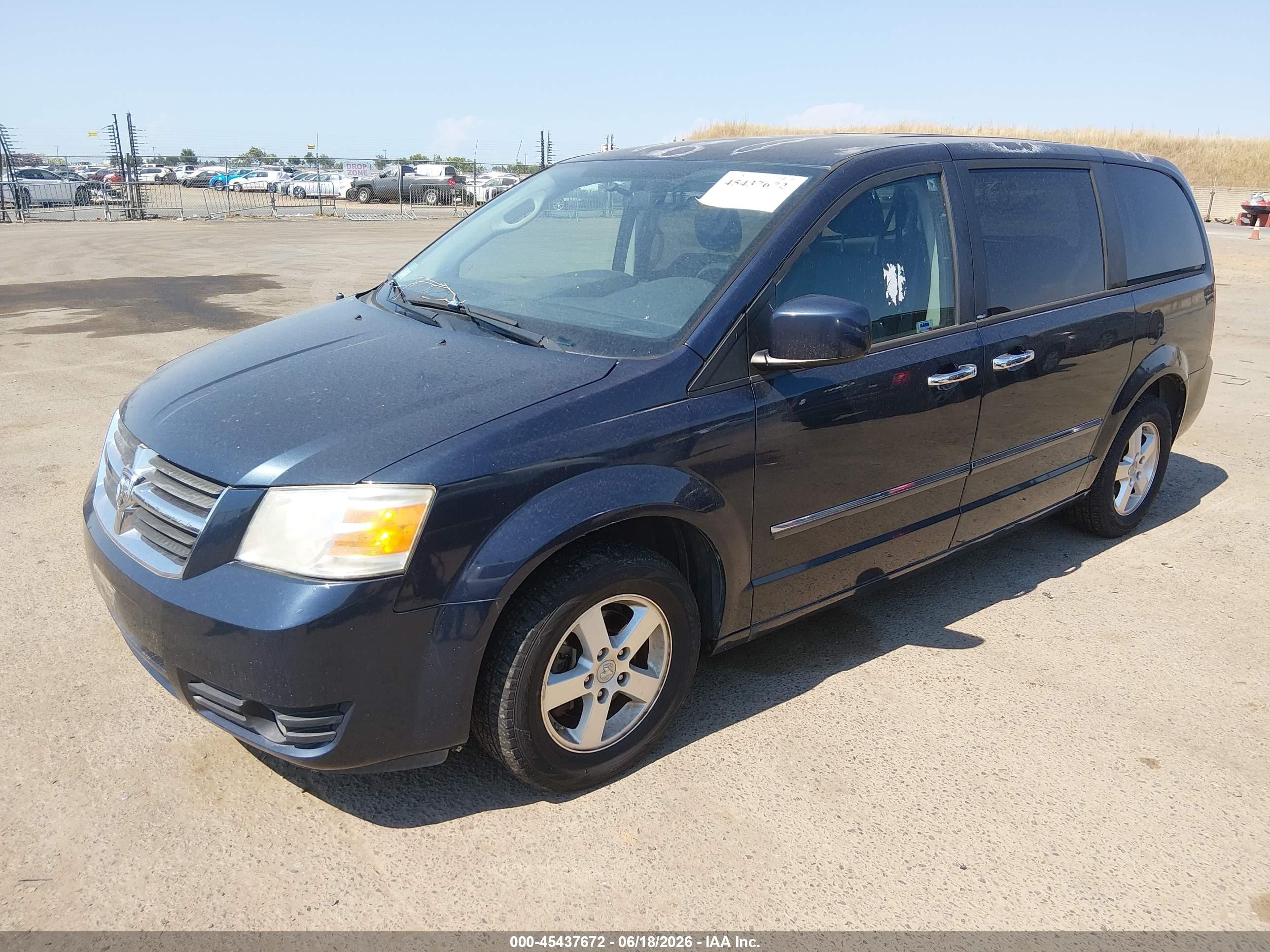 2008 Dodge Grand Caravan Sxt Blue vin: 1D8HN54P48B116487