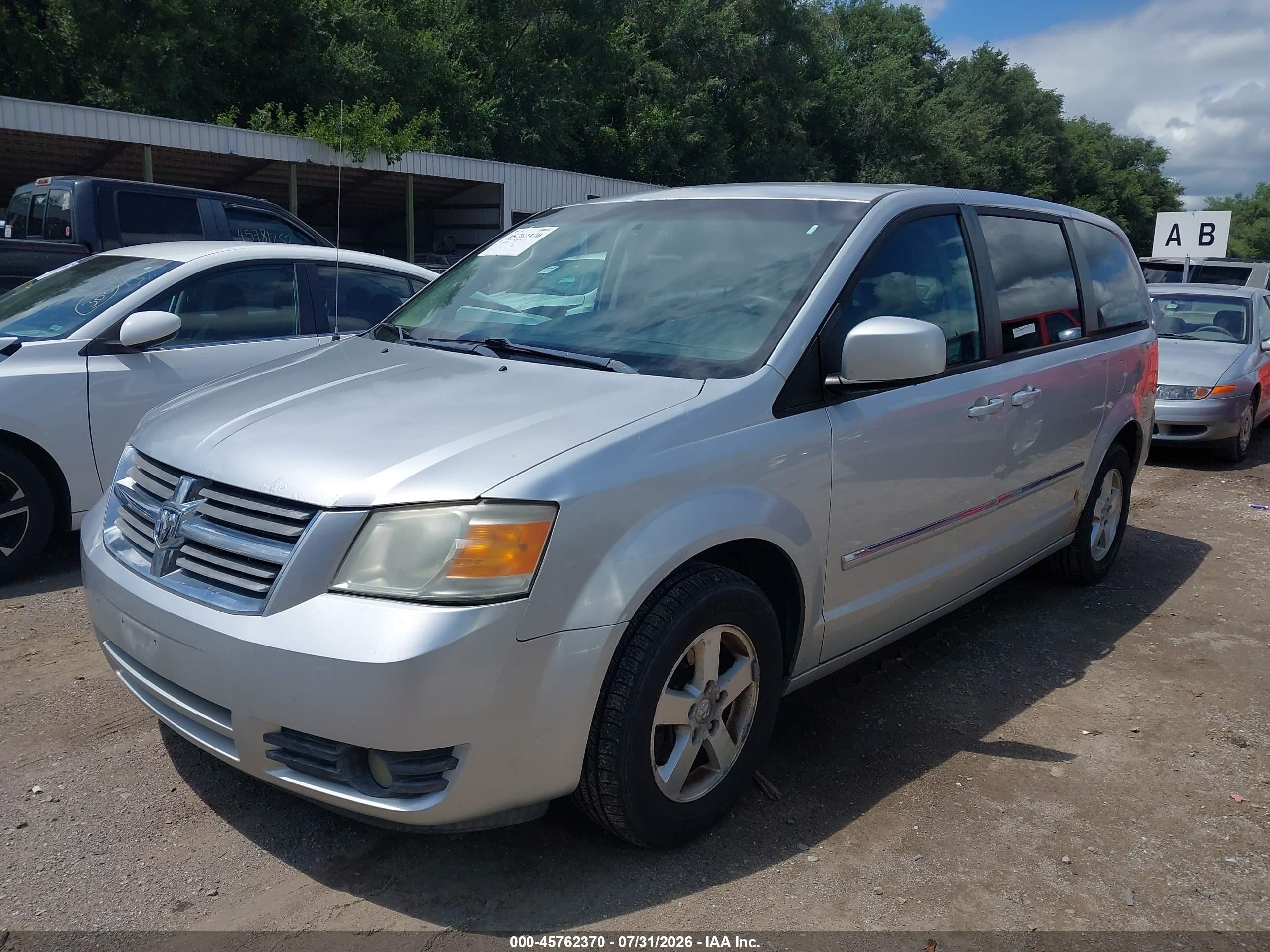 2008 Dodge Grand Caravan Sxt Silver vin: 1D8HN54P48B181632