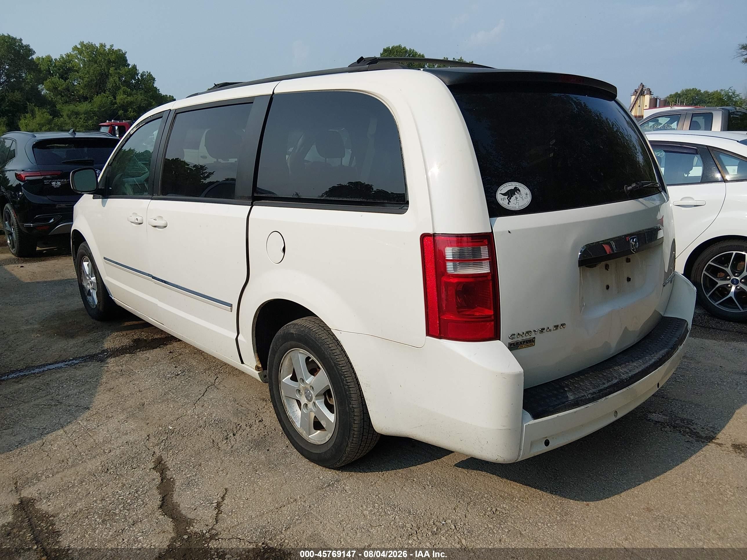 2008 Dodge Grand Caravan Sxt White vin: 1D8HN54P58B101481