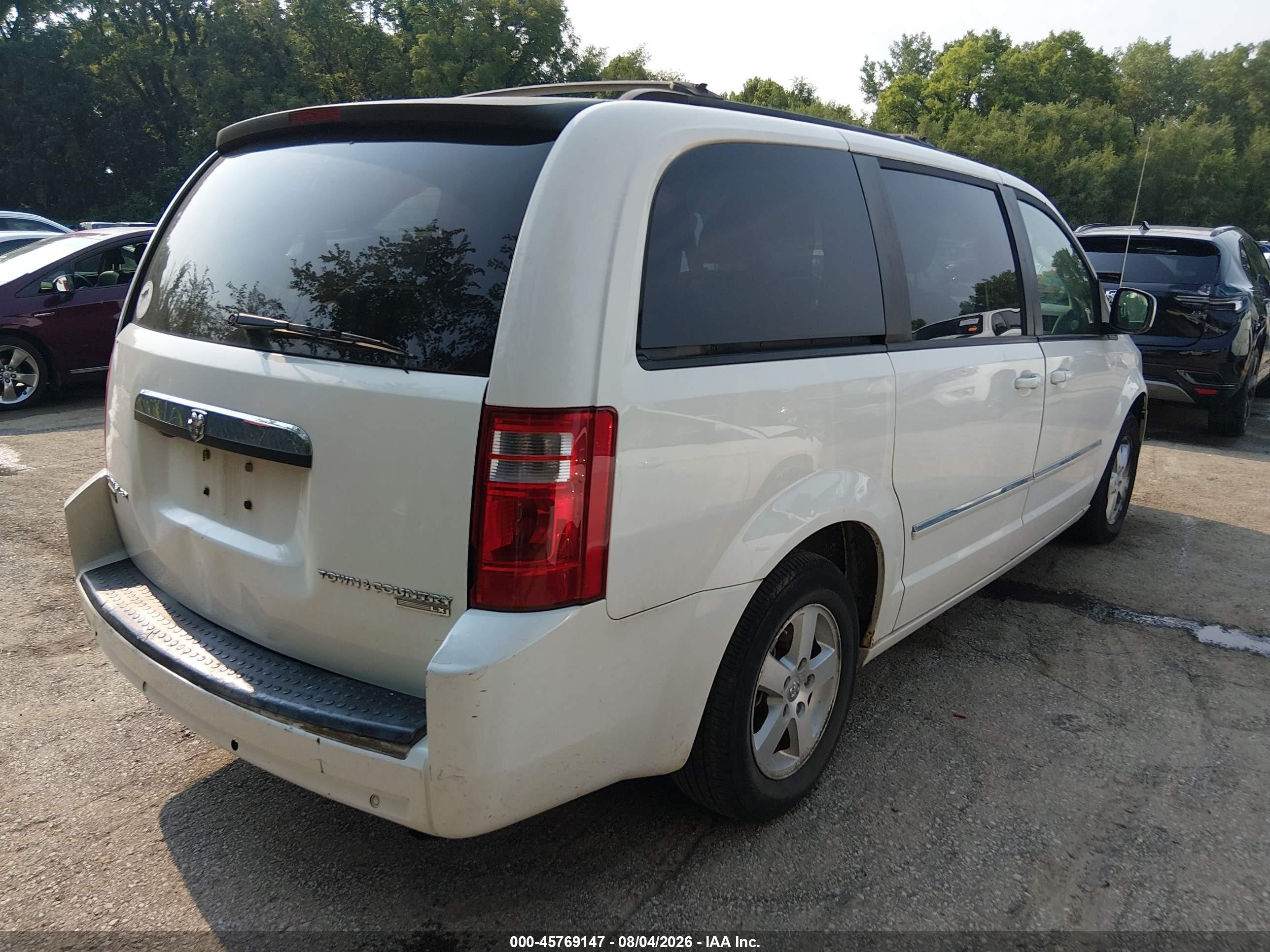 2008 Dodge Grand Caravan Sxt White vin: 1D8HN54P58B101481
