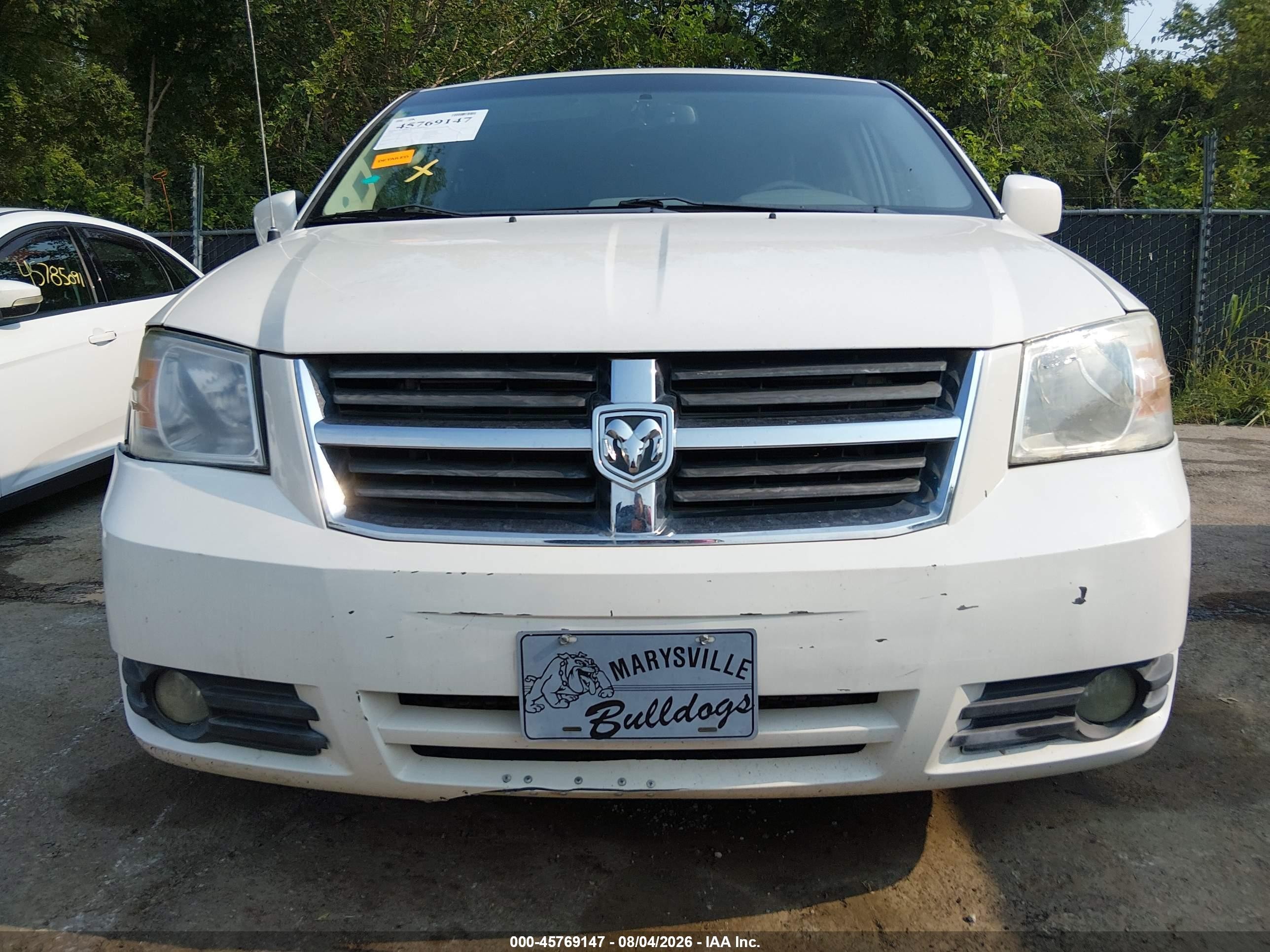 2008 Dodge Grand Caravan Sxt White vin: 1D8HN54P58B101481