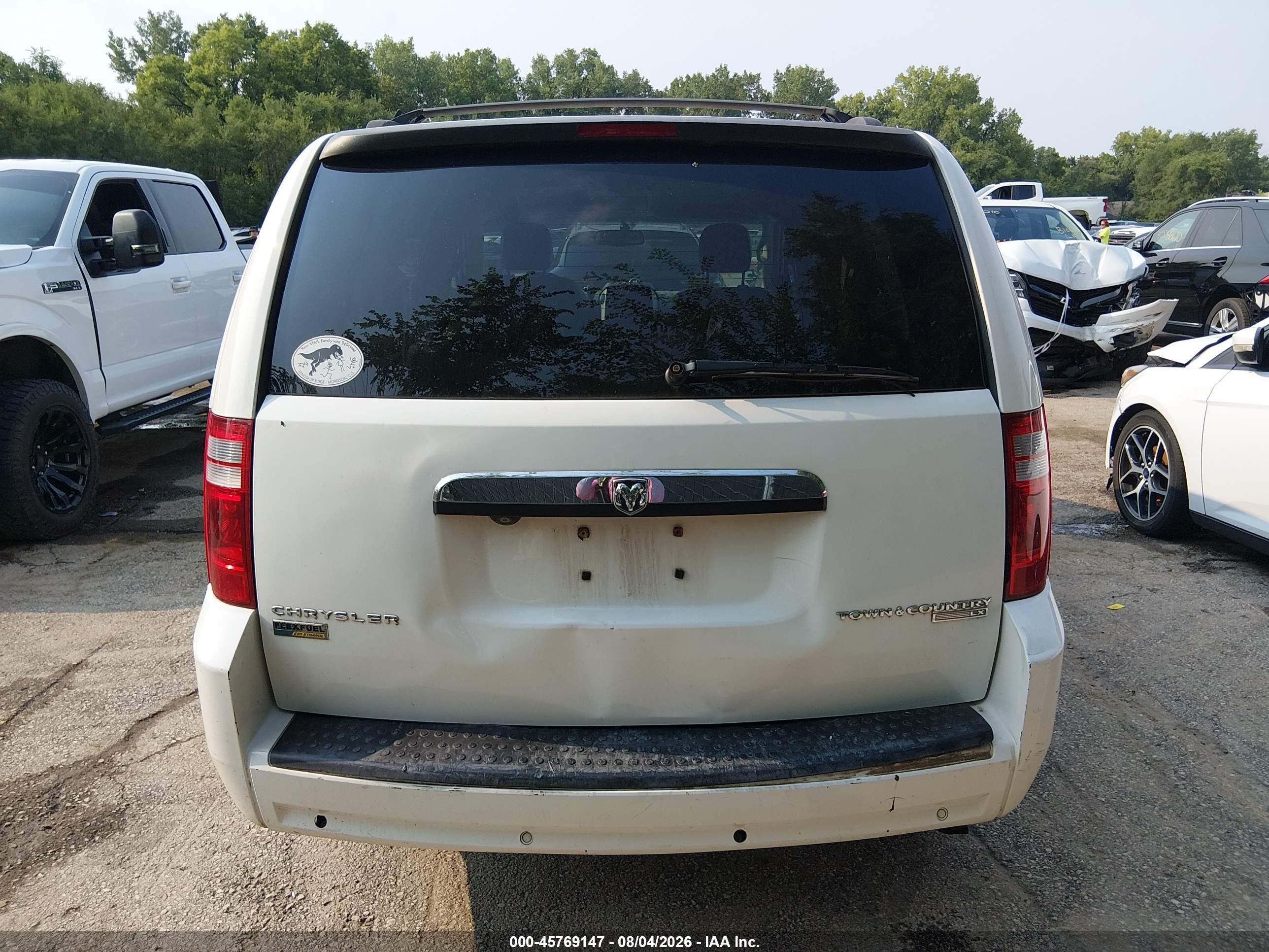 2008 Dodge Grand Caravan Sxt White vin: 1D8HN54P58B101481