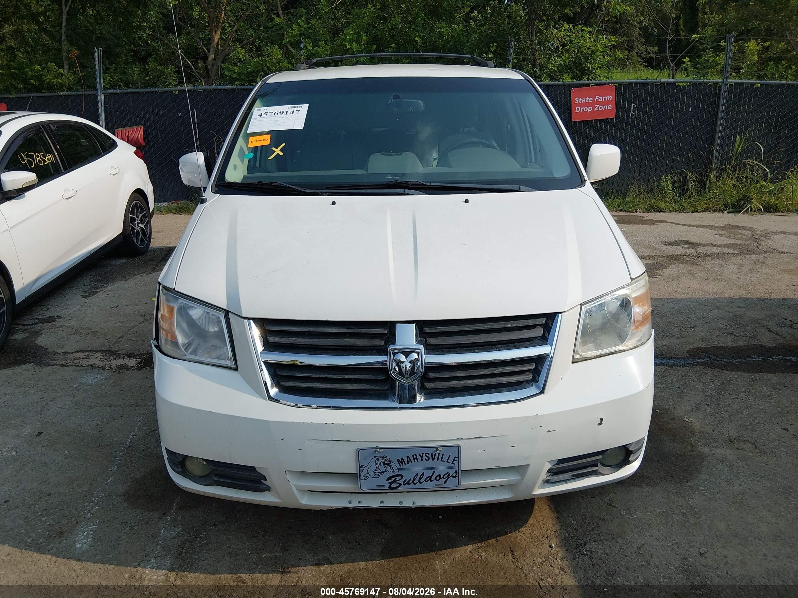 2008 Dodge Grand Caravan Sxt White vin: 1D8HN54P58B101481