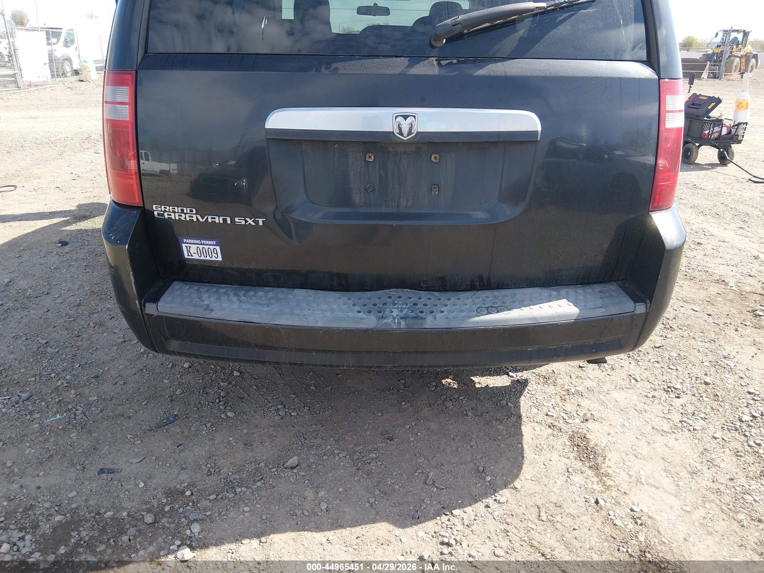 2008 Dodge Grand Caravan Sxt Black vin: 1D8HN54P58B178531