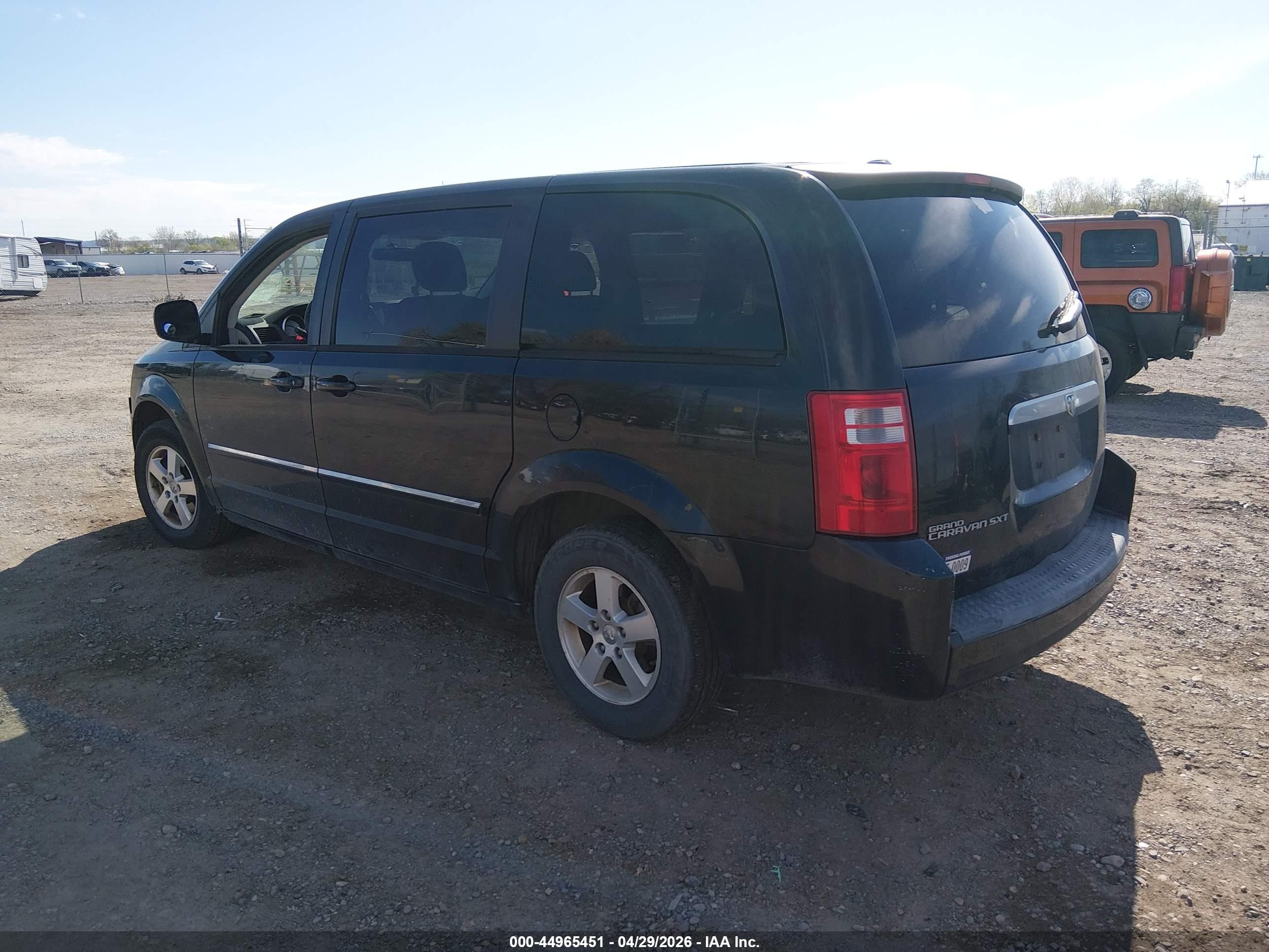 2008 Dodge Grand Caravan Sxt Black vin: 1D8HN54P58B178531