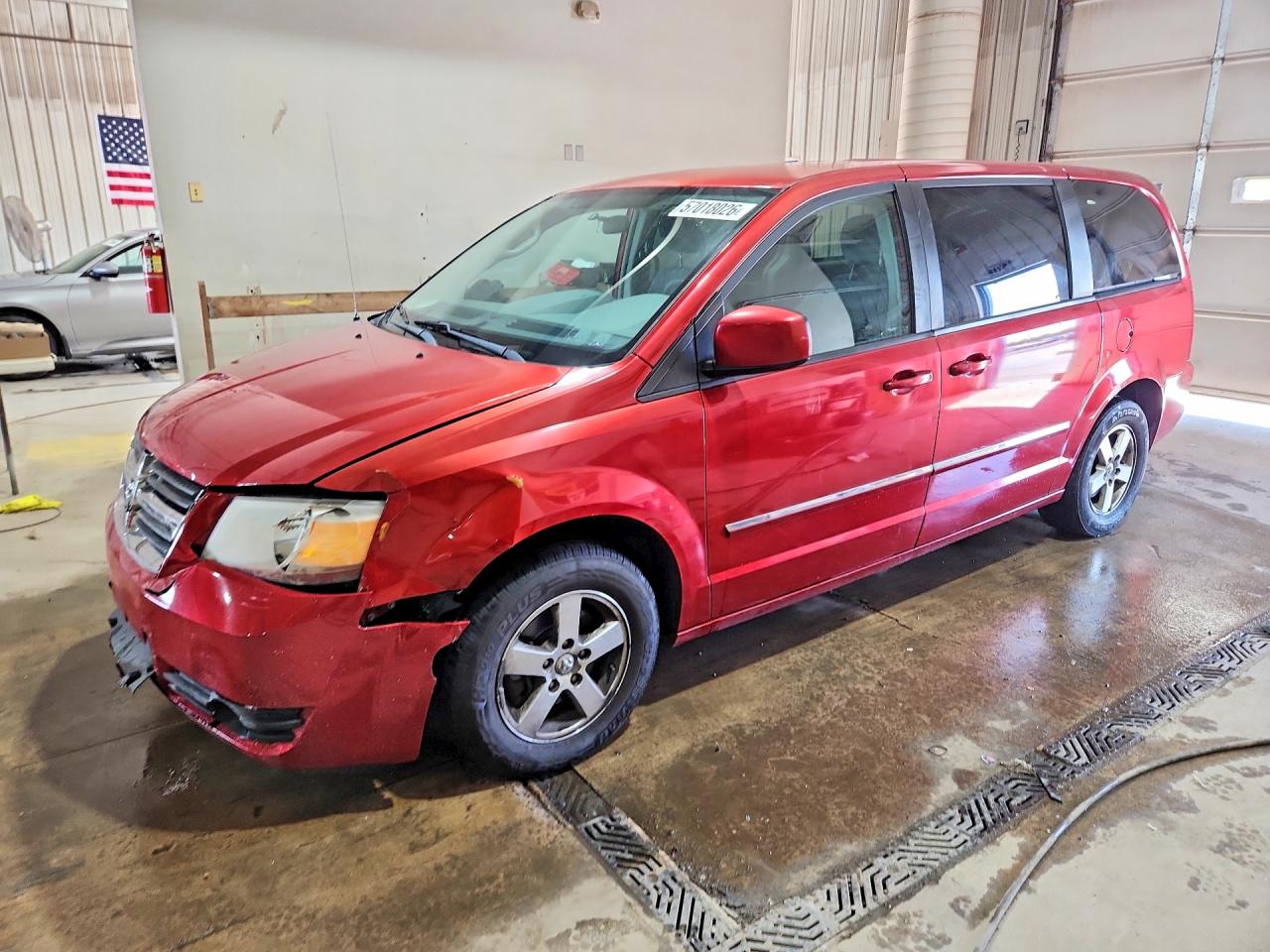 2008 Dodge Grand Caravan Sxt Burgundy vin: 1D8HN54P58B185320