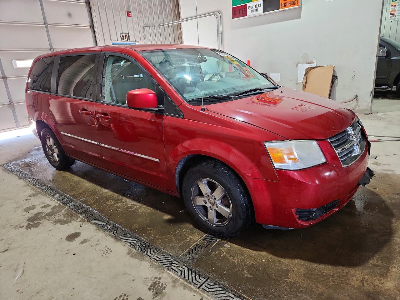 2008 Dodge Grand Caravan Sxt Burgundy vin: 1D8HN54P58B185320