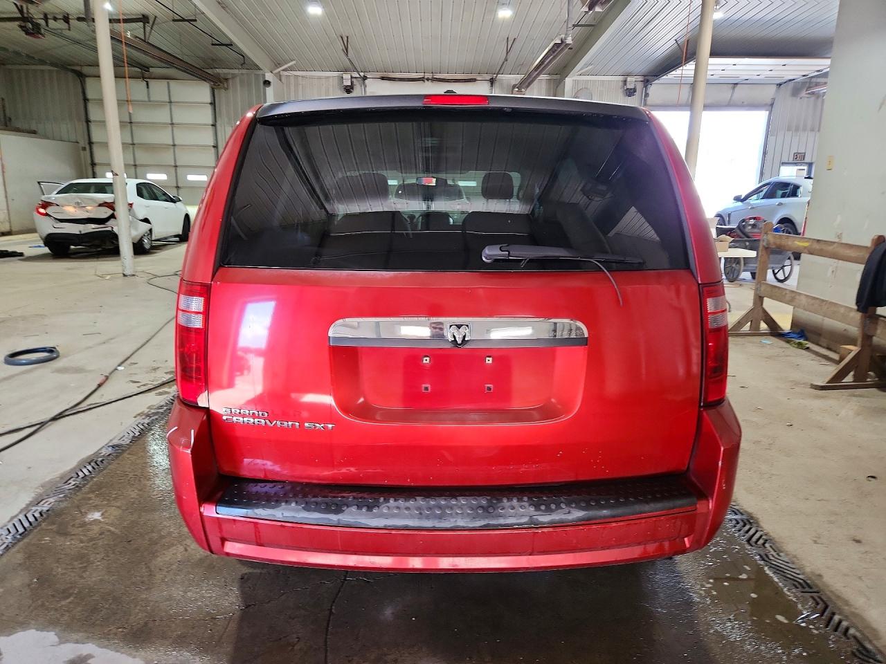 2008 Dodge Grand Caravan Sxt Burgundy vin: 1D8HN54P58B185320
