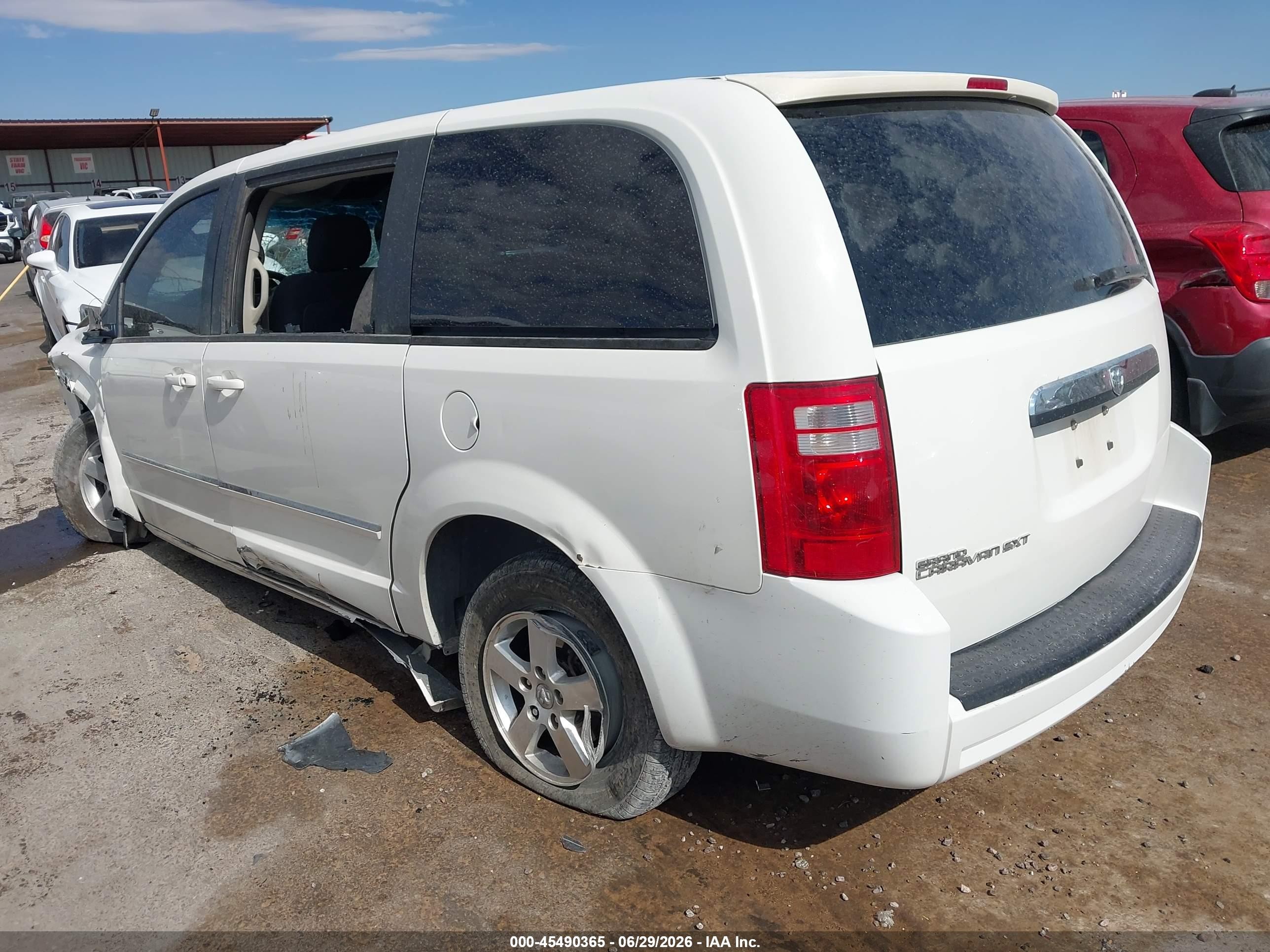 2008 Dodge Grand Caravan Sxt White vin: 1D8HN54P78B116693