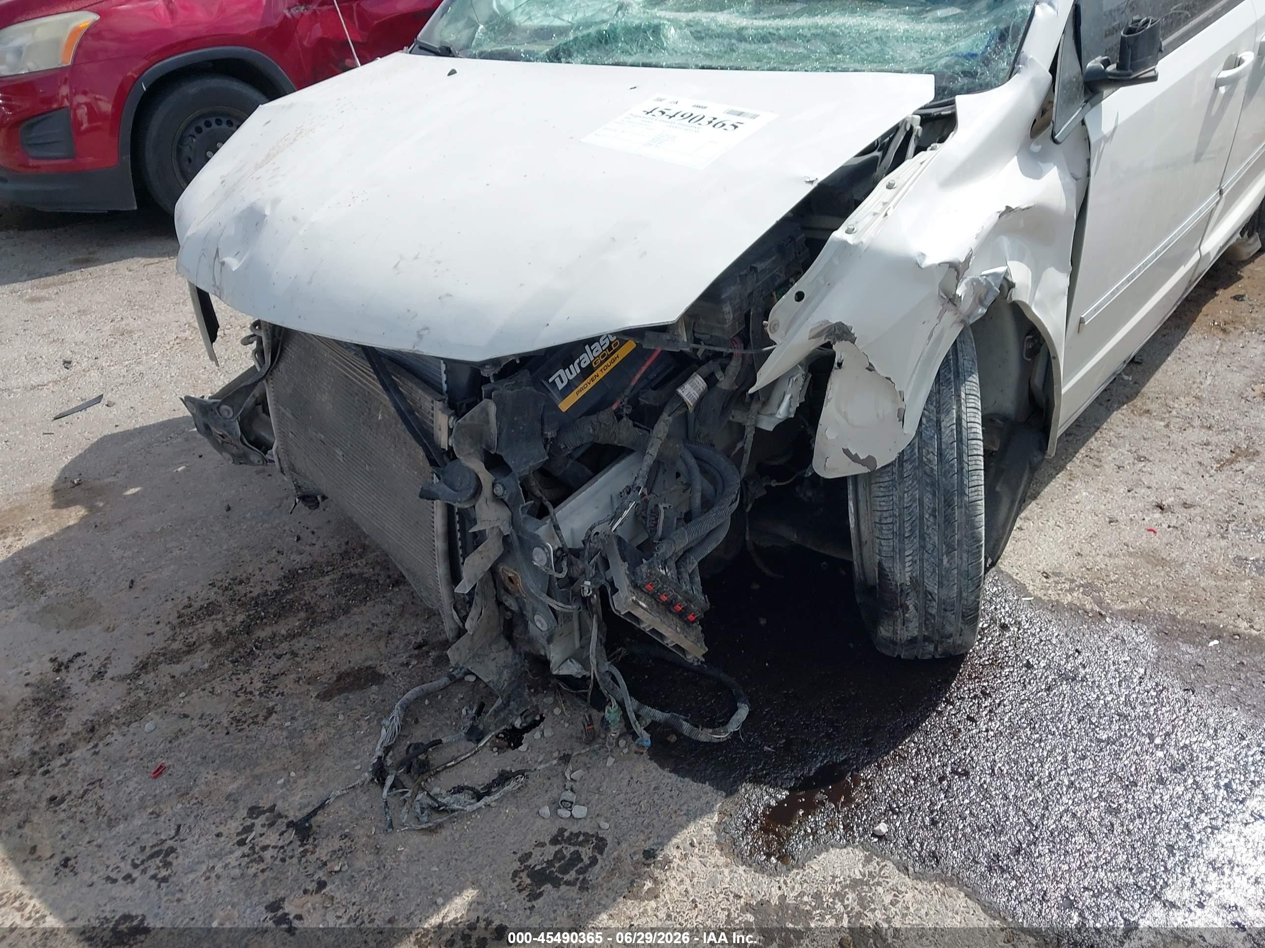 2008 Dodge Grand Caravan Sxt White vin: 1D8HN54P78B116693