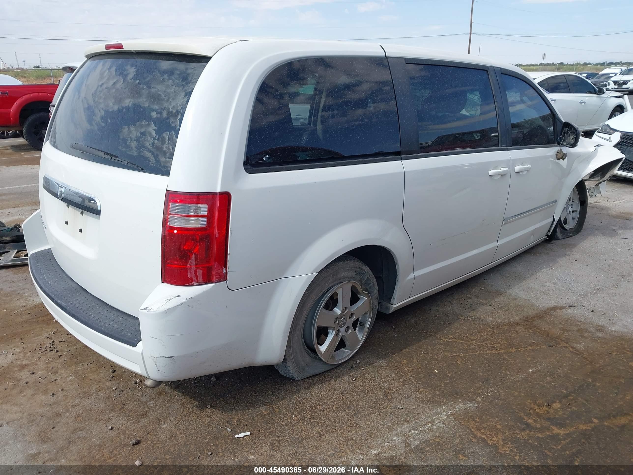 2008 Dodge Grand Caravan Sxt White vin: 1D8HN54P78B116693